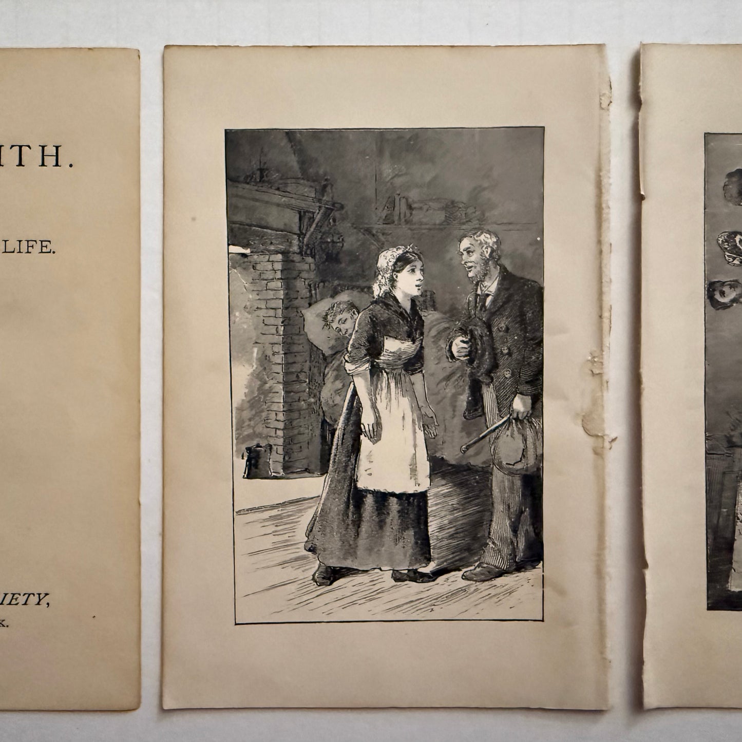 Sandy’s Faith — Lydia L. Rouse (c. 1881) Title page + 2 illustrated leaves