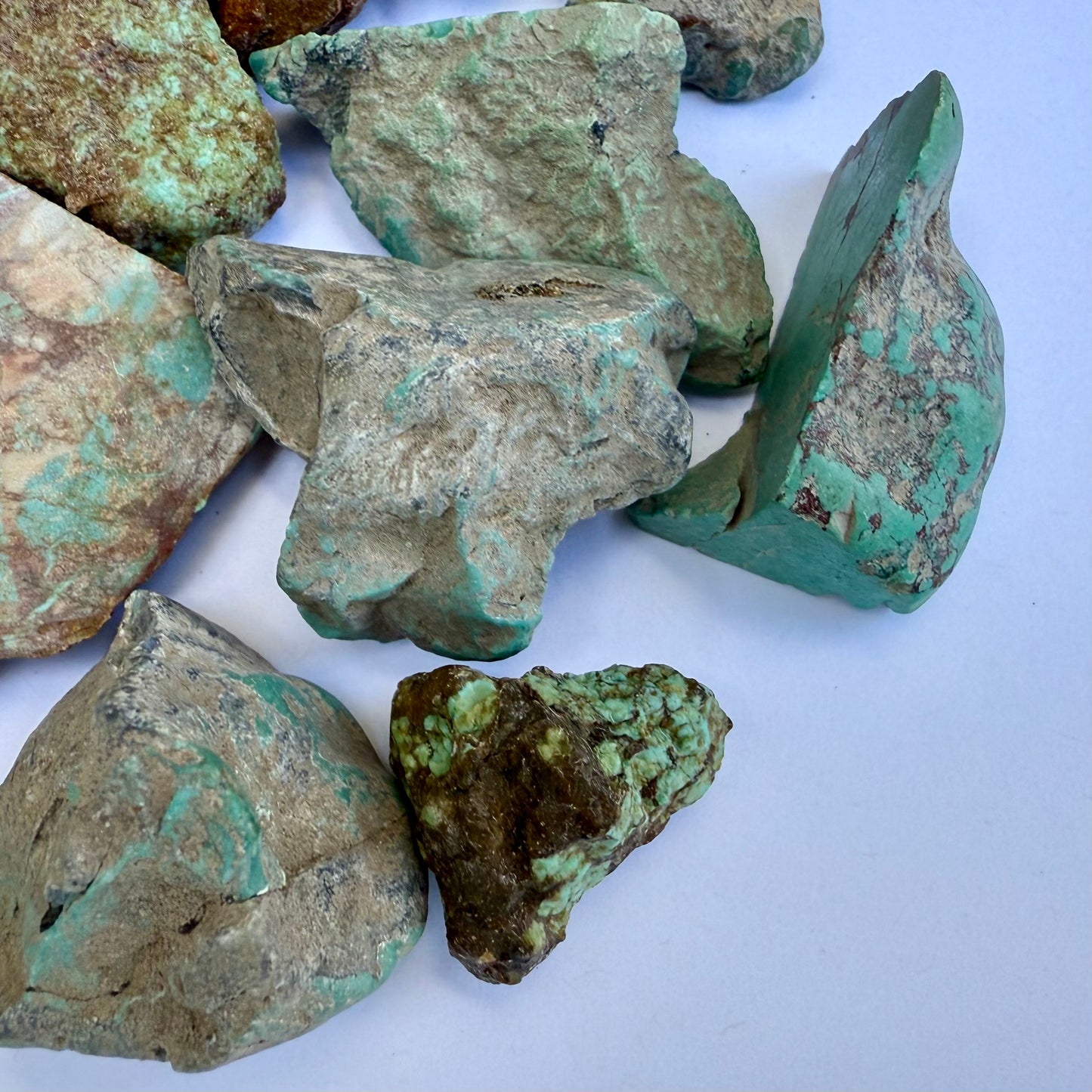 Rough Natural Turquoise Stones (Mixed Grades) - 8 oz. Set
