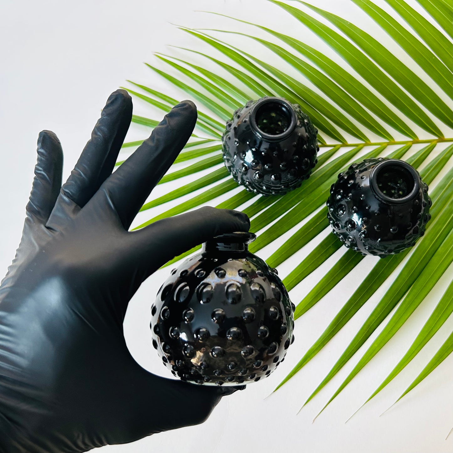 Black Hobnail Bottle