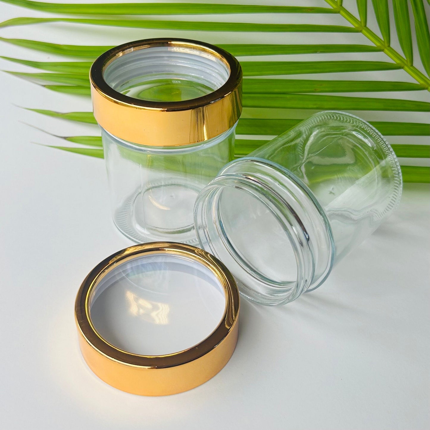 12 oz. "Copper" Window Lid Glass Jar