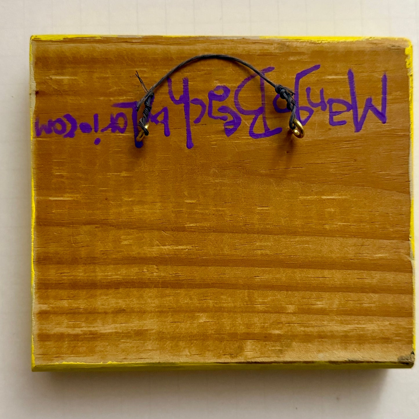 Sun Over Sea – Hand-Painted Wooden Art Block (6” x 5” x 1”)