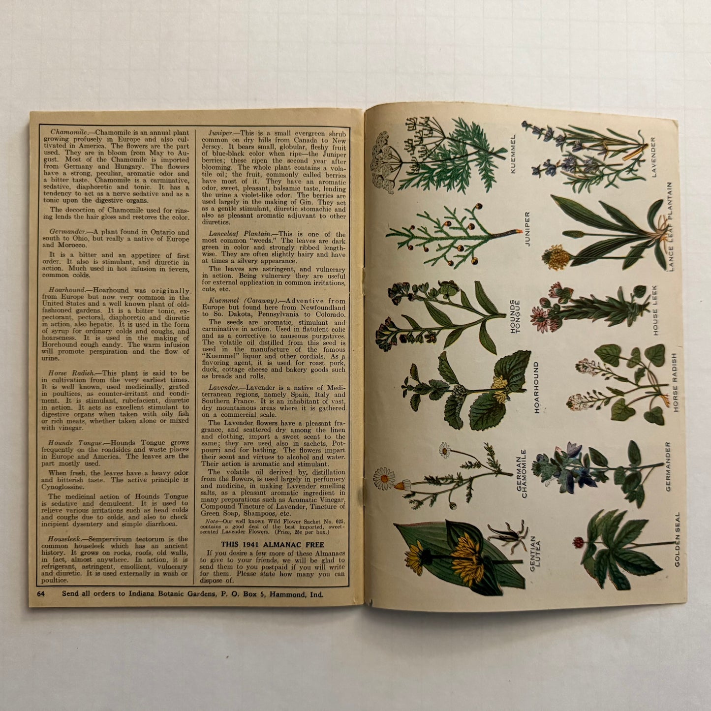 The Herbalist Almanac - 1941 Edition