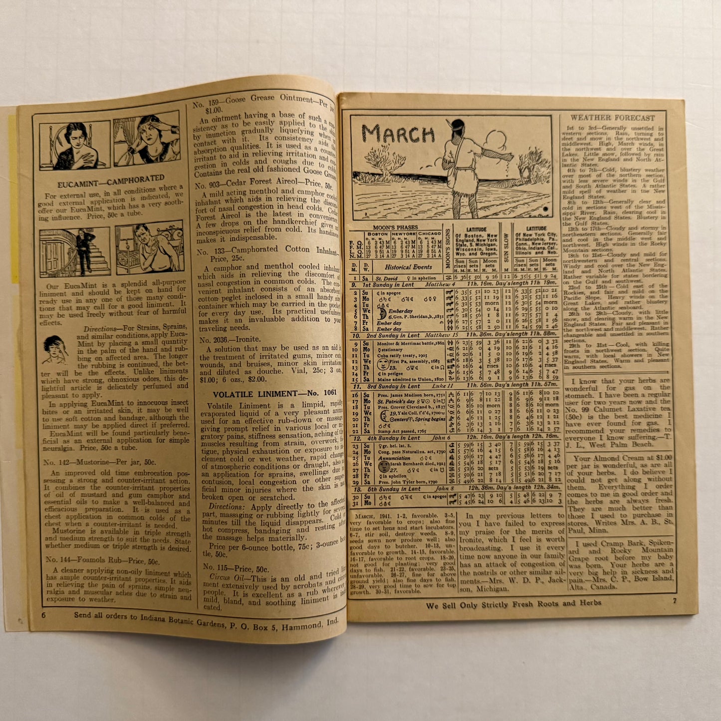 The Herbalist Almanac - 1941 Edition