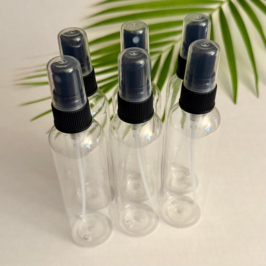 4 oz Clear Plastic Bottle with Fine Mist Sprayer Pump