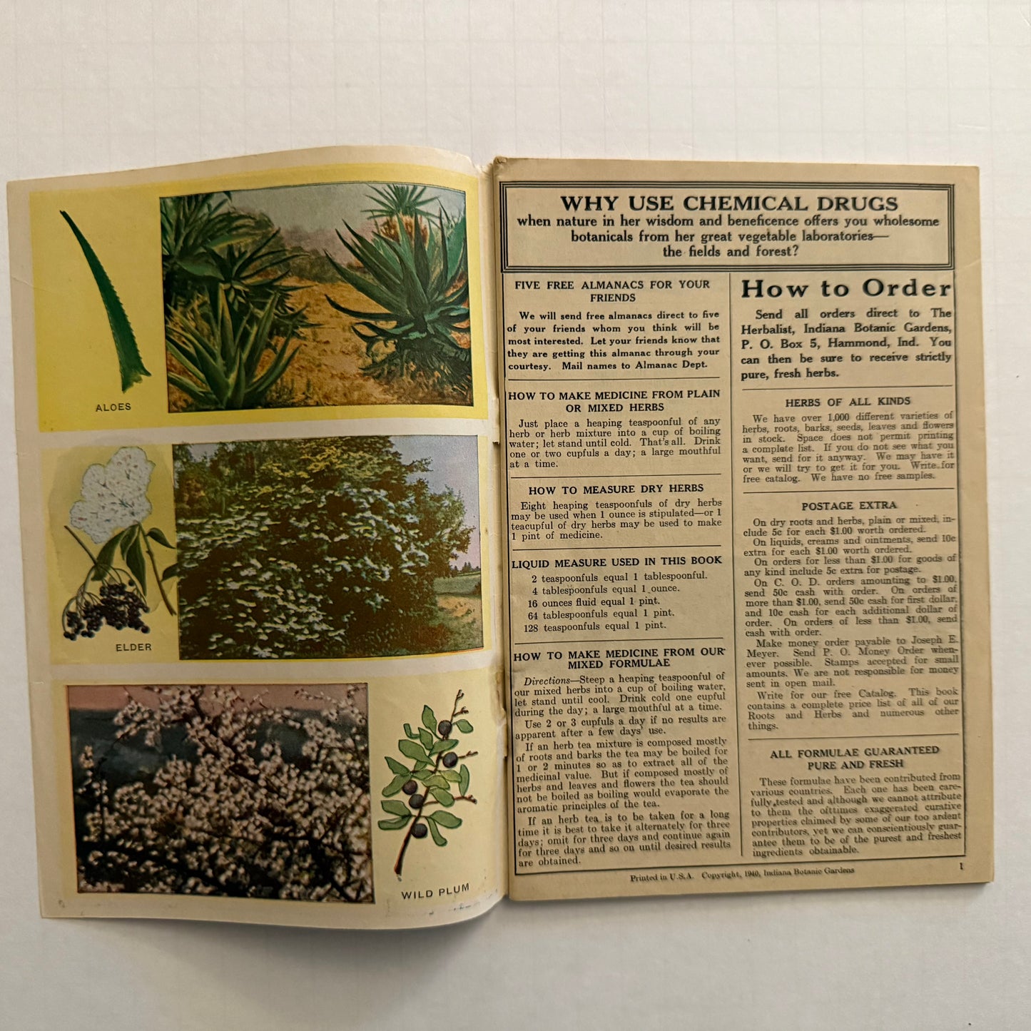 The Herbalist Almanac - 1941 Edition