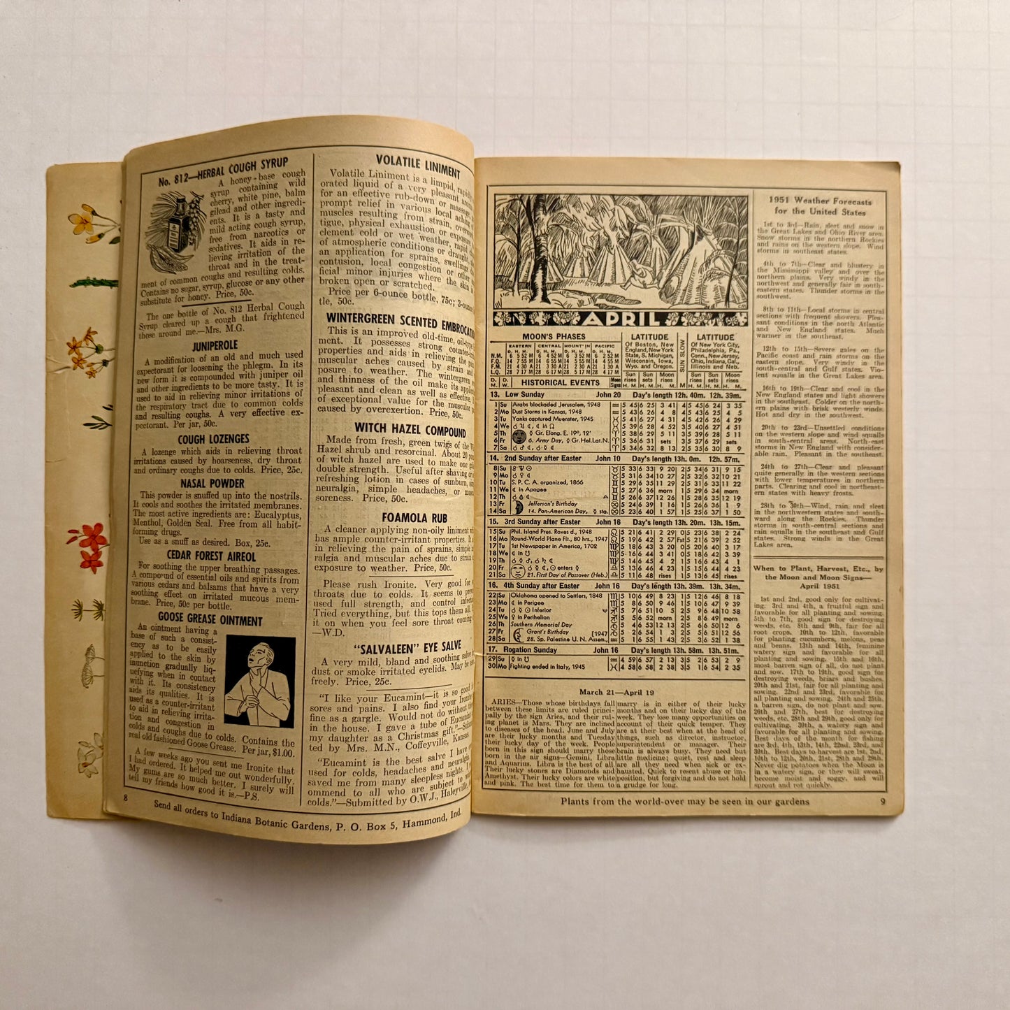 The Herbalist Almanac -1951 Edition