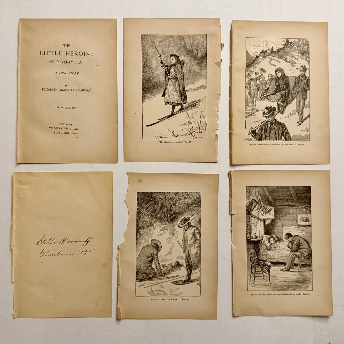 The Little Heroine of Poverty Flat — Elizabeth Maxwell Comfort (1895) Antique Illustrated Pages