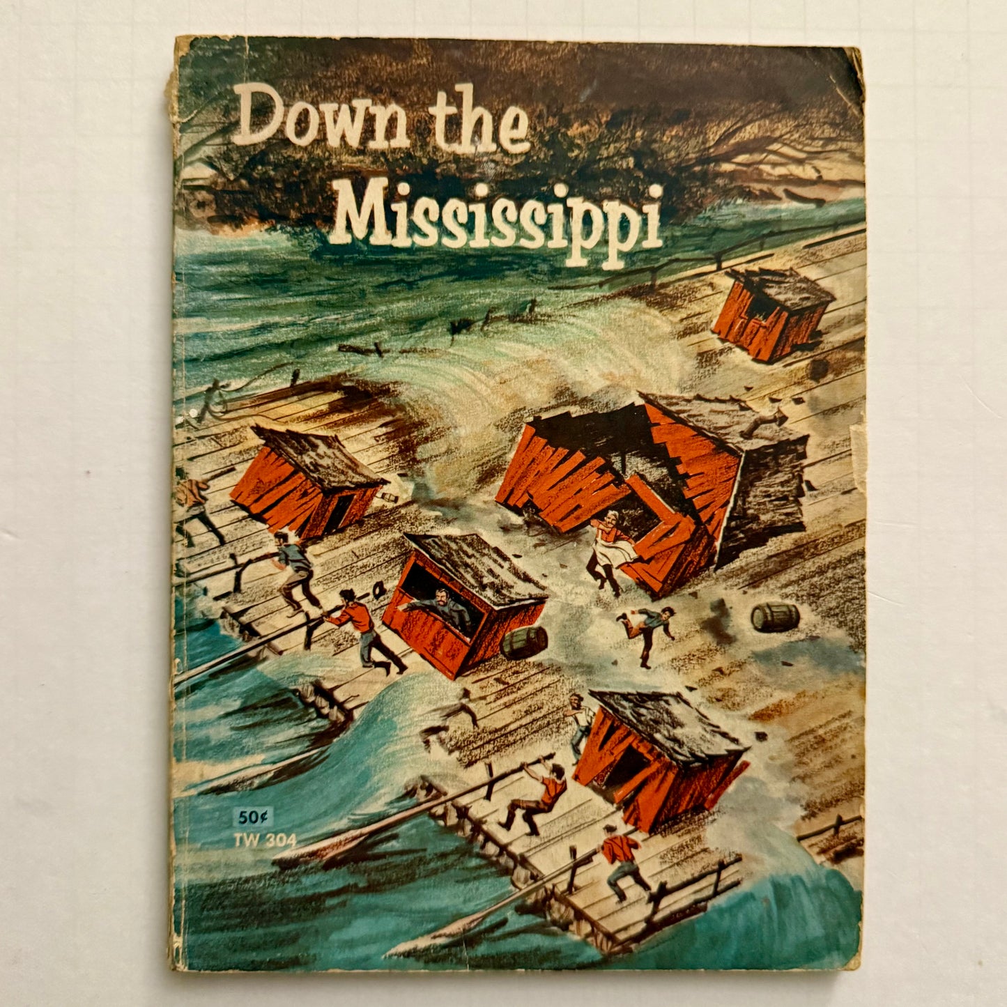 Down the Mississippi – Vintage 1950s Educational Reader | Illustrated American River History Booklet