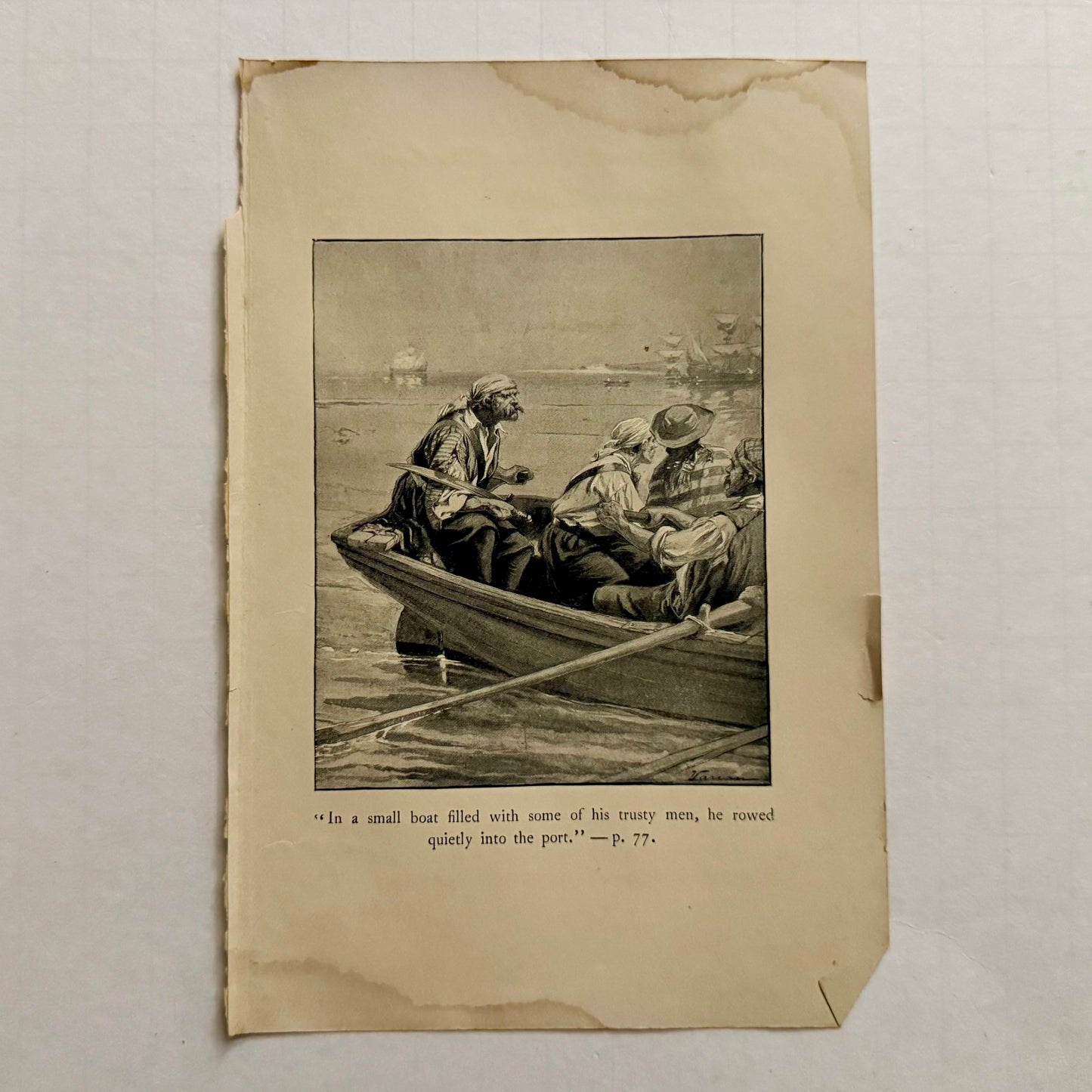 Buccaneers and Pirates of Our Coasts — Original 1905 Antique Book Pages by Frank R. Stockton (Set of 6)