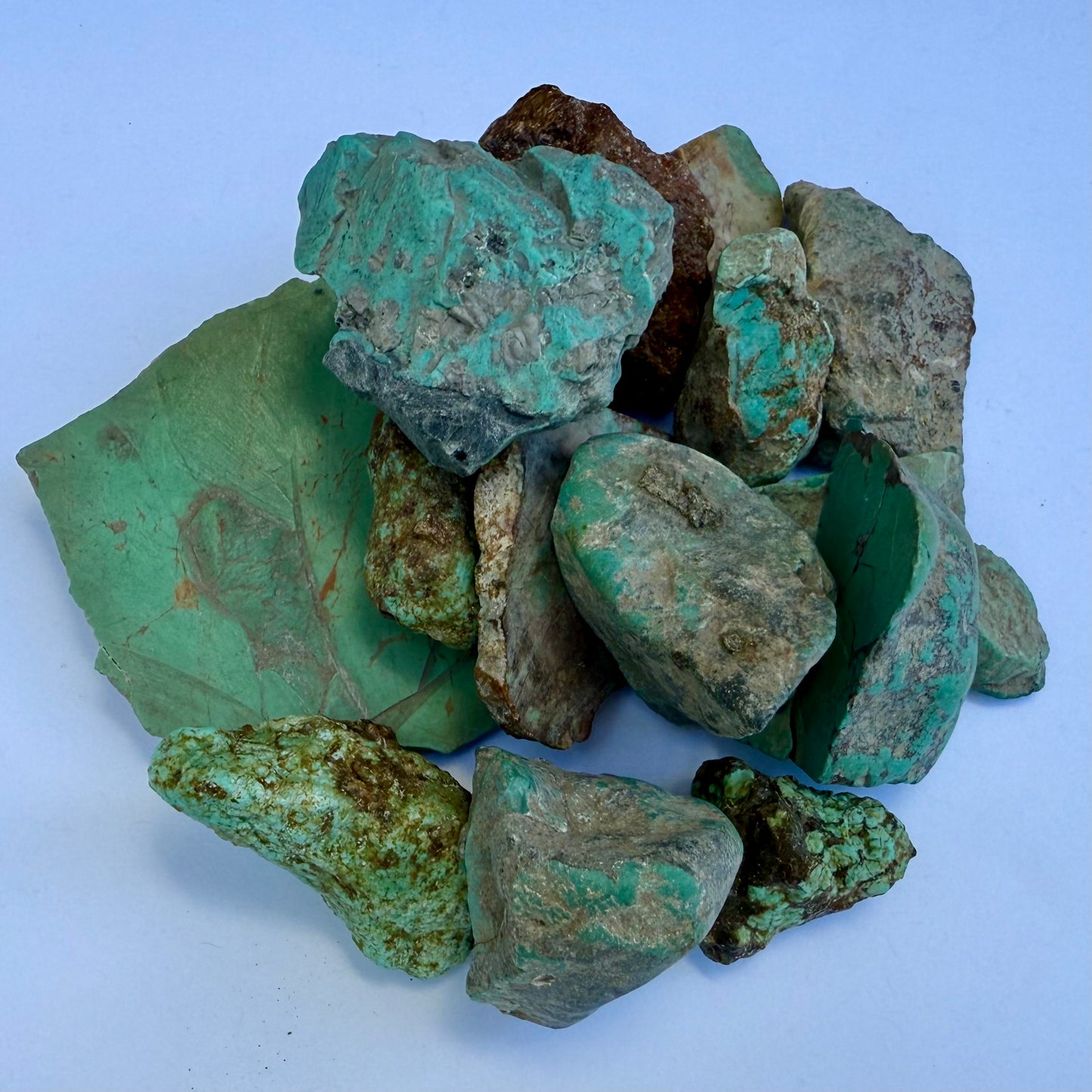 Rough Natural Turquoise Stones (Mixed Grades) - 8 oz. Set
