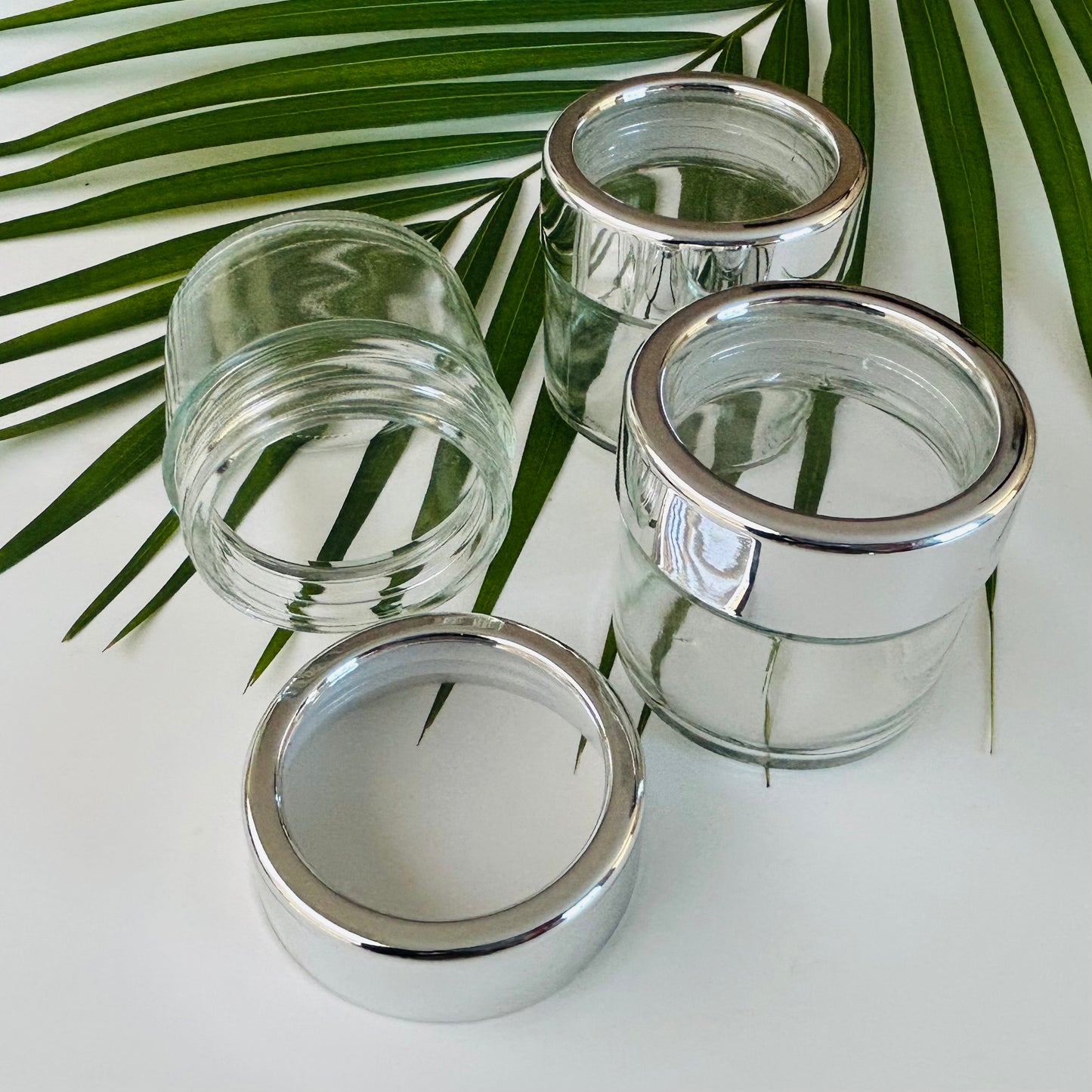 3 oz. Silver Window Lid Glass Jar
