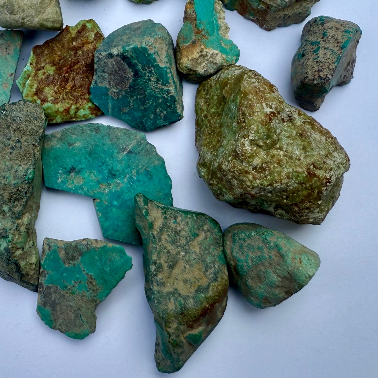 Rough Natural Turquoise Stones (Mixed Grades) - 8 oz. Set