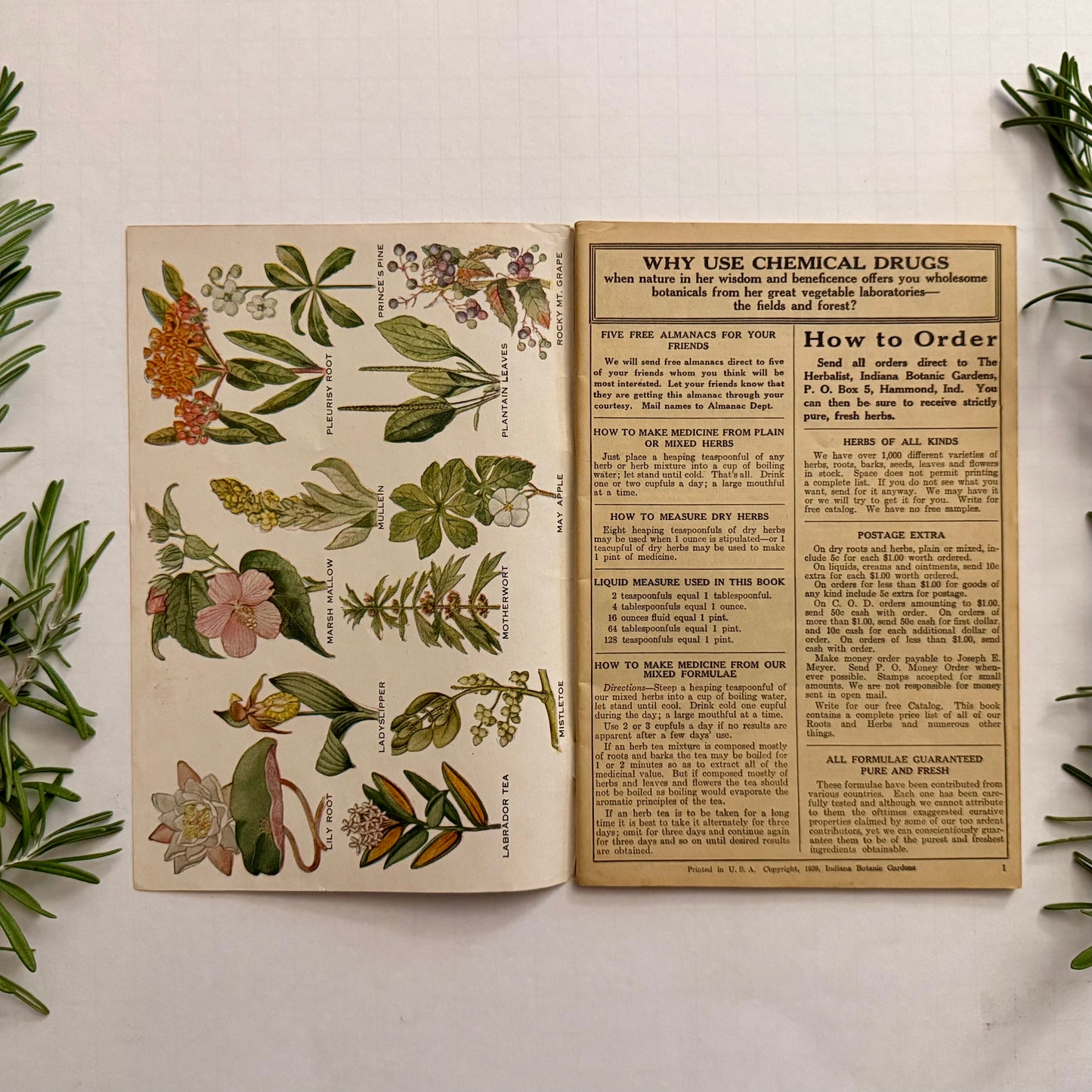 The Herbalist Almanac - 1940 Edition