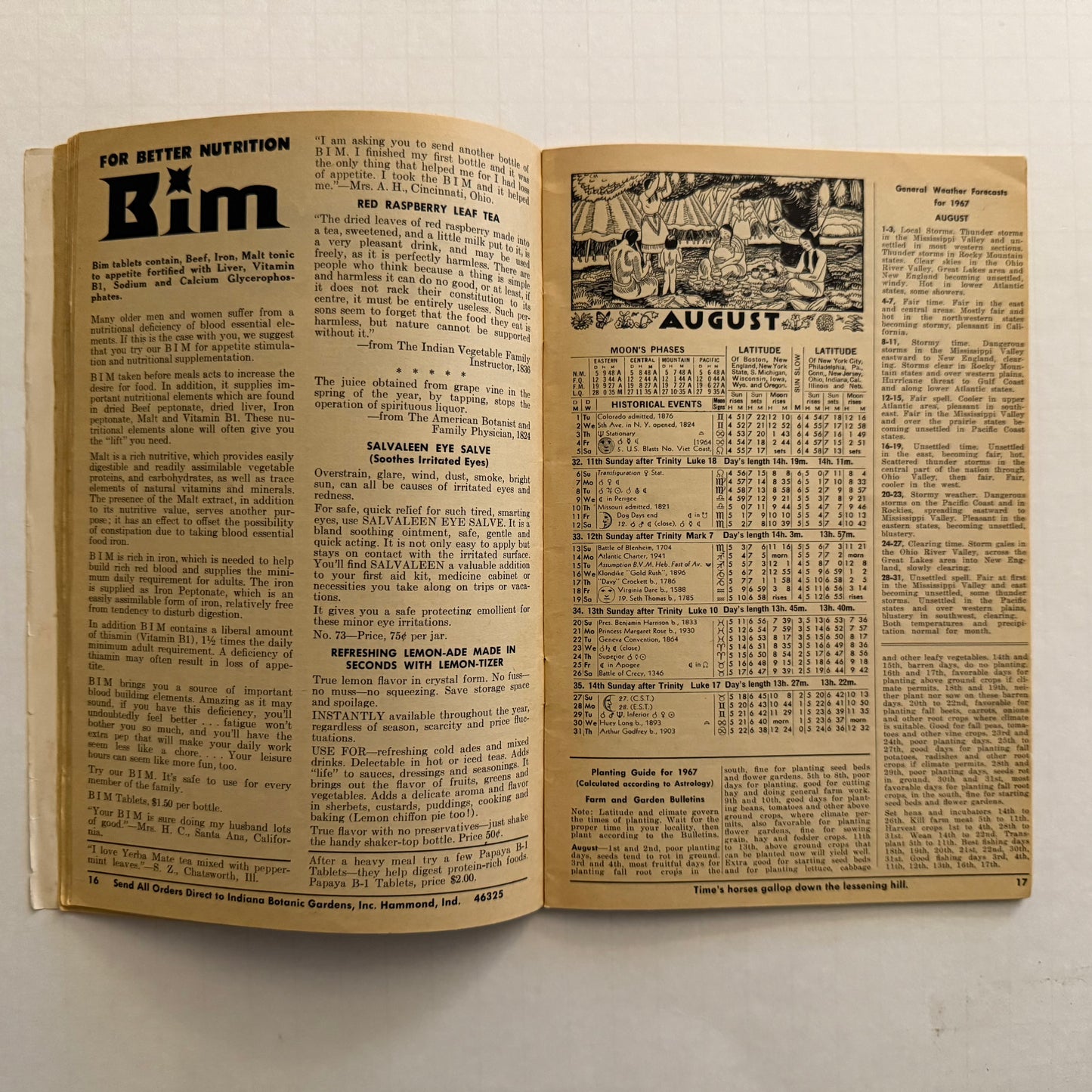 The Herbalist Almanac - 1967 Edition