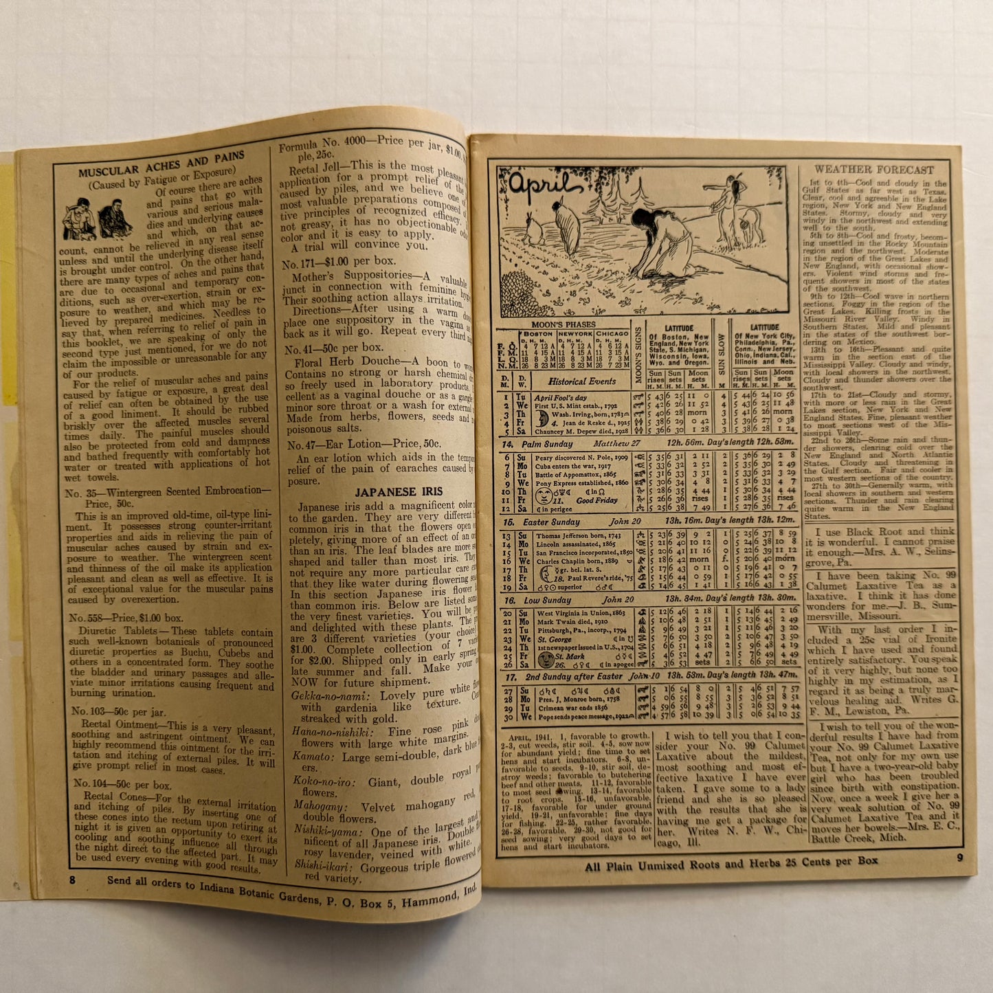 The Herbalist Almanac - 1941 Edition