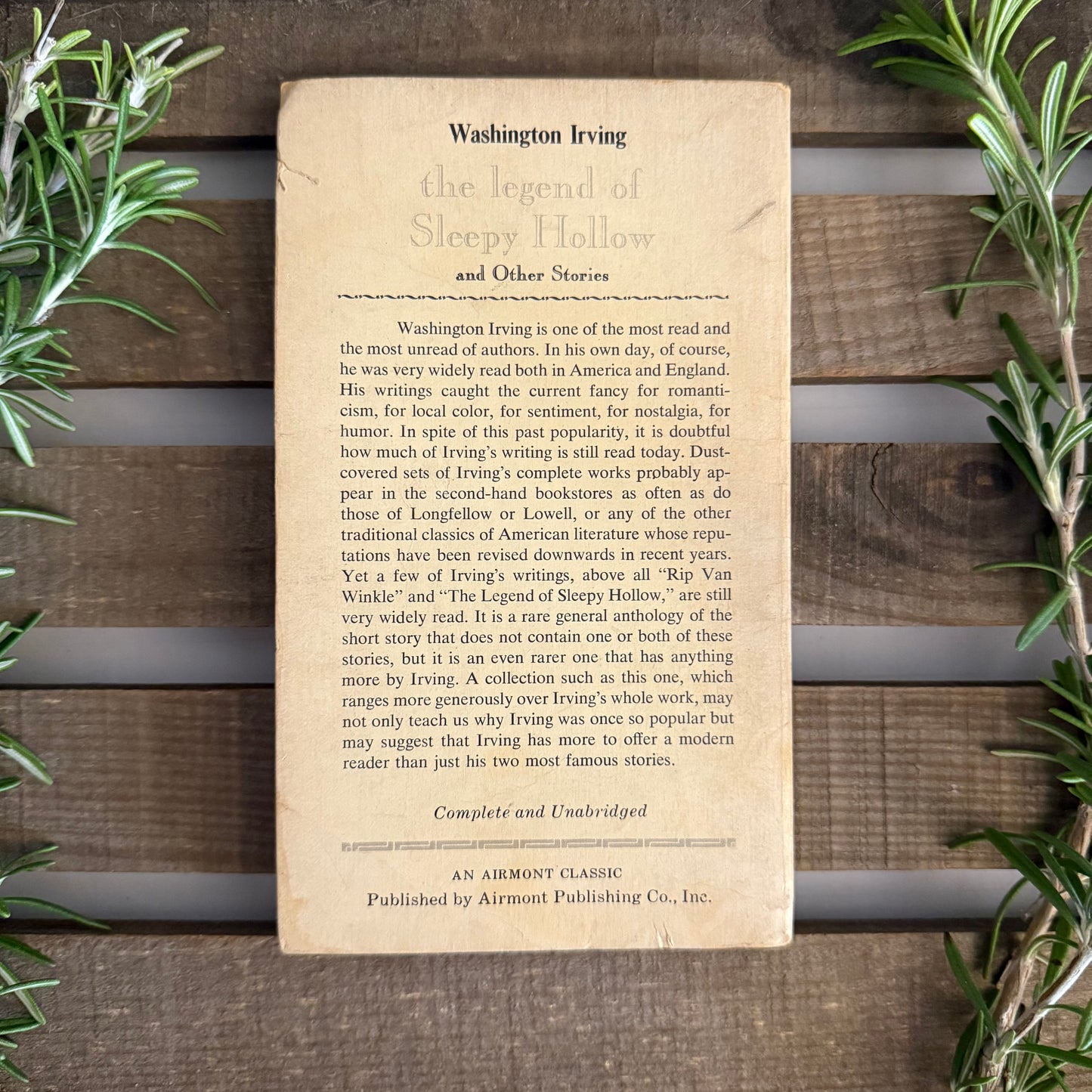 The Legend of Sleepy Hollow and Other Stories – Washington Irving | Vintage 50¢ Classic Series Edition