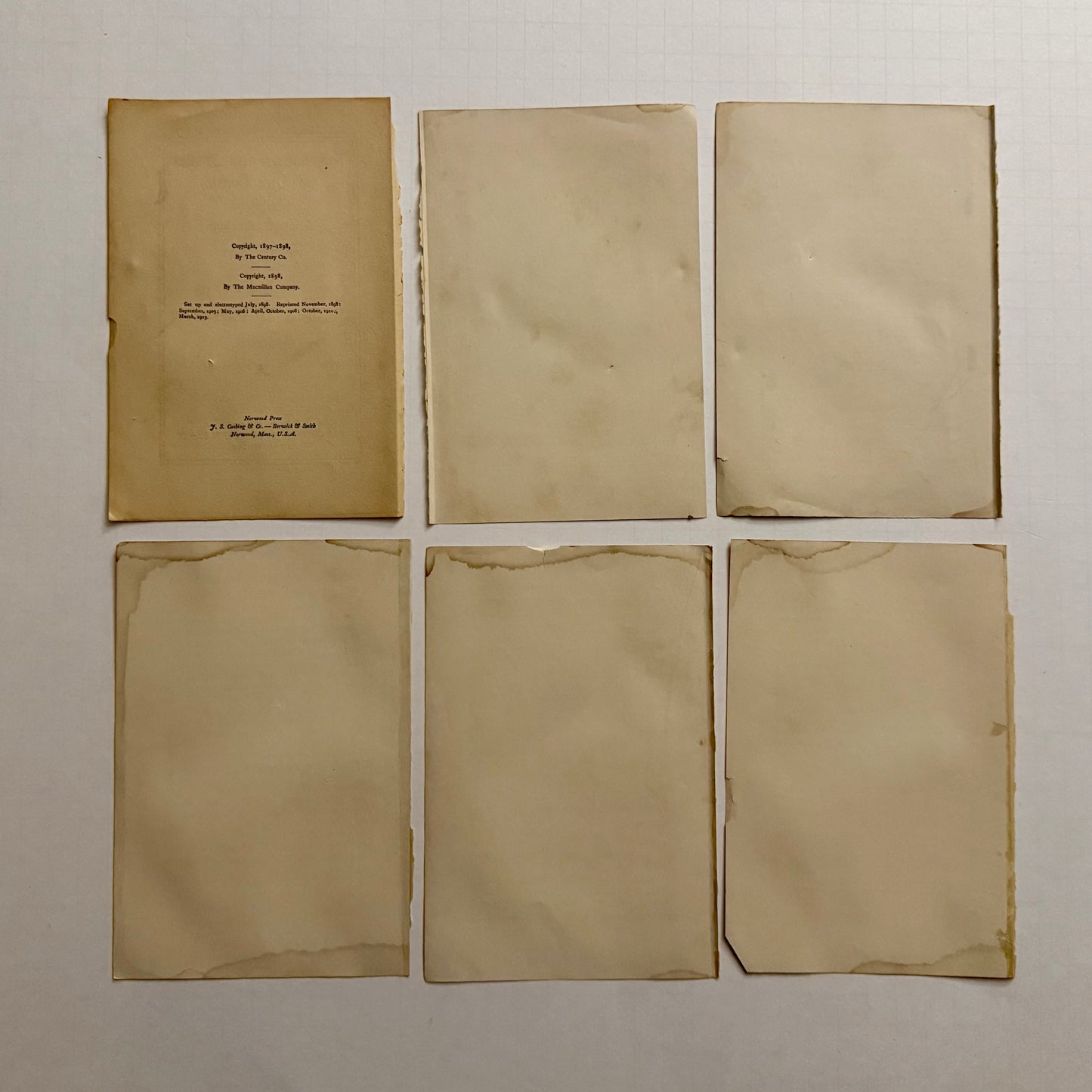 Buccaneers and Pirates of Our Coasts — Original 1905 Antique Book Pages by Frank R. Stockton (Set of 6)