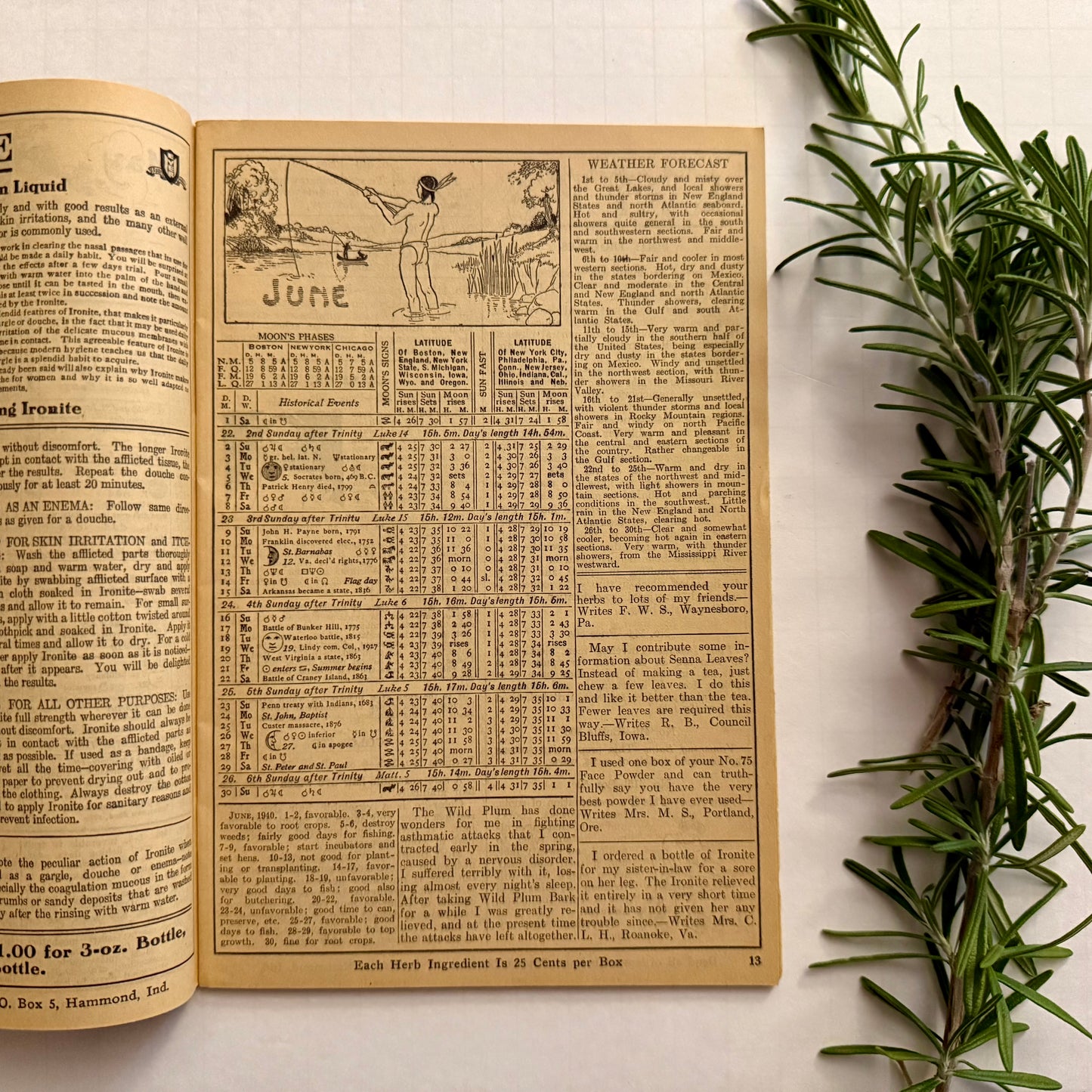 The Herbalist Almanac - 1940 Edition