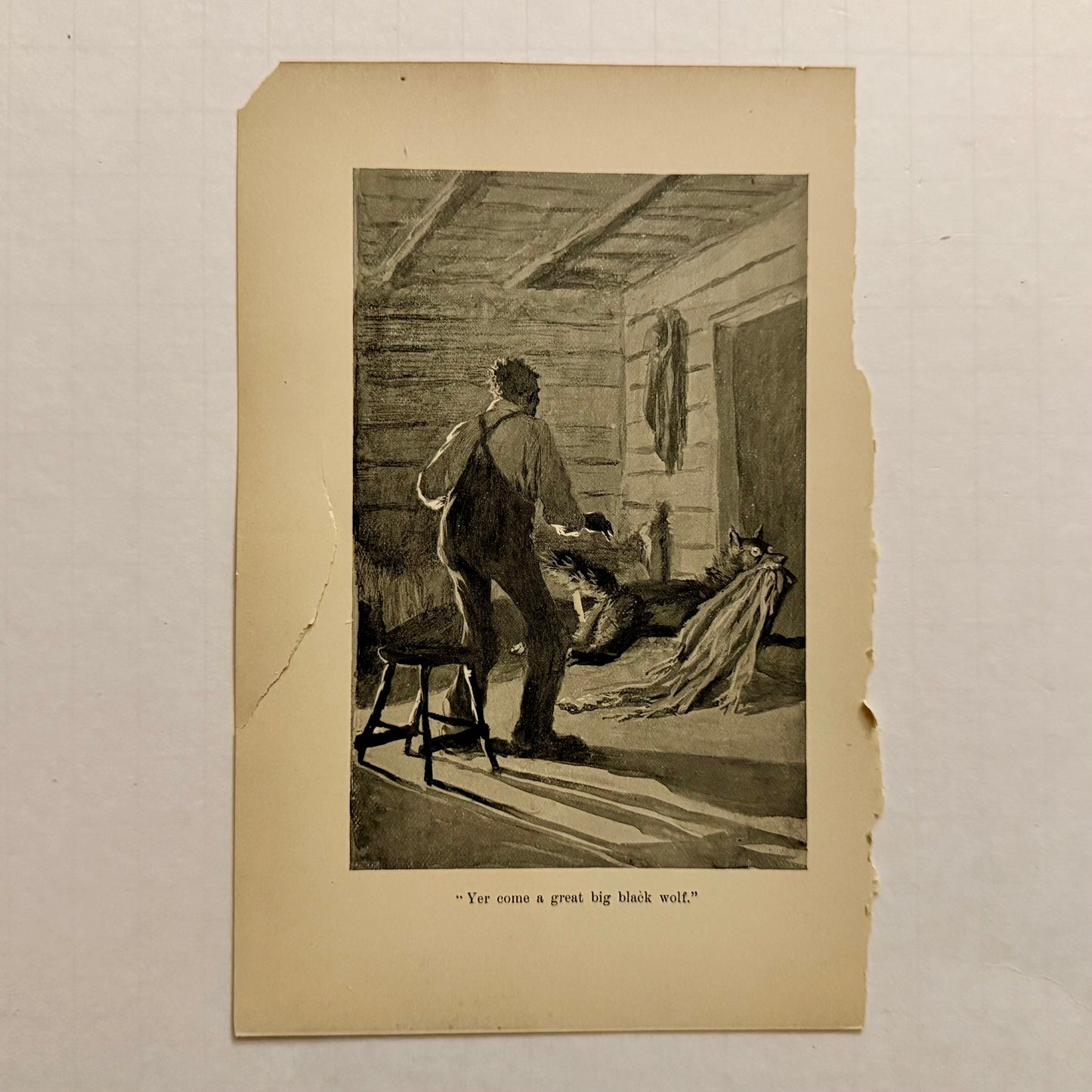 Set of 6 Antique “Uncle Remus” Book Illustrations — Br’er Rabbit, Br’er Fox & Br’er Bear (A.B. Frost, c.1900)