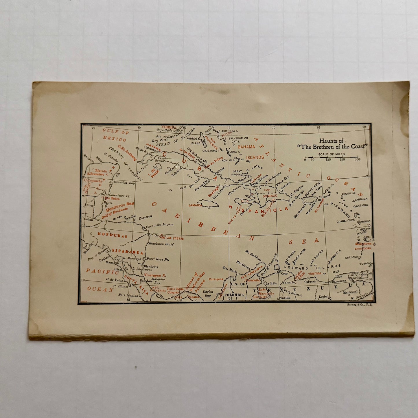 Buccaneers and Pirates of Our Coasts — Original 1905 Antique Book Pages by Frank R. Stockton (Set of 6)