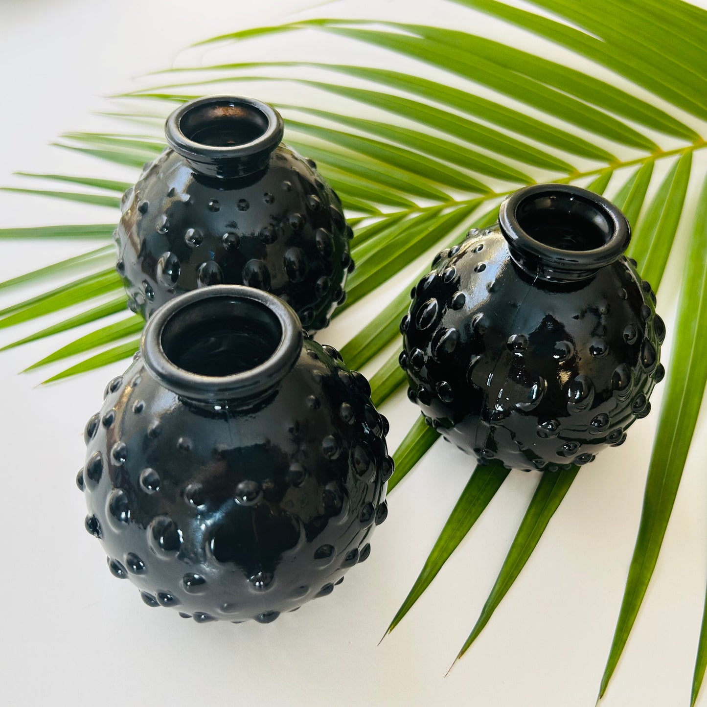 Black Hobnail Bottle
