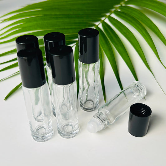 10ml Clear Glass Roll On Bottle