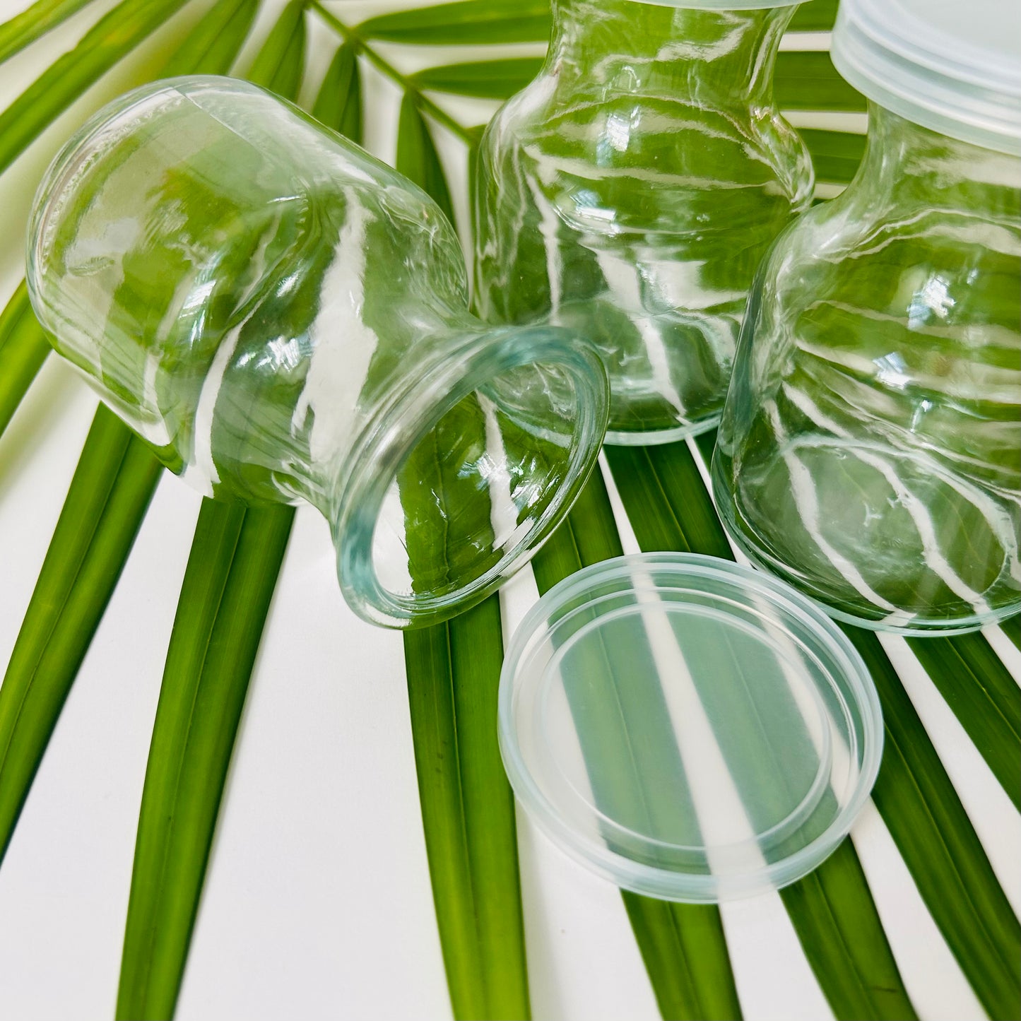 Mini Glass "Milk" Bottle with Plastic Lid