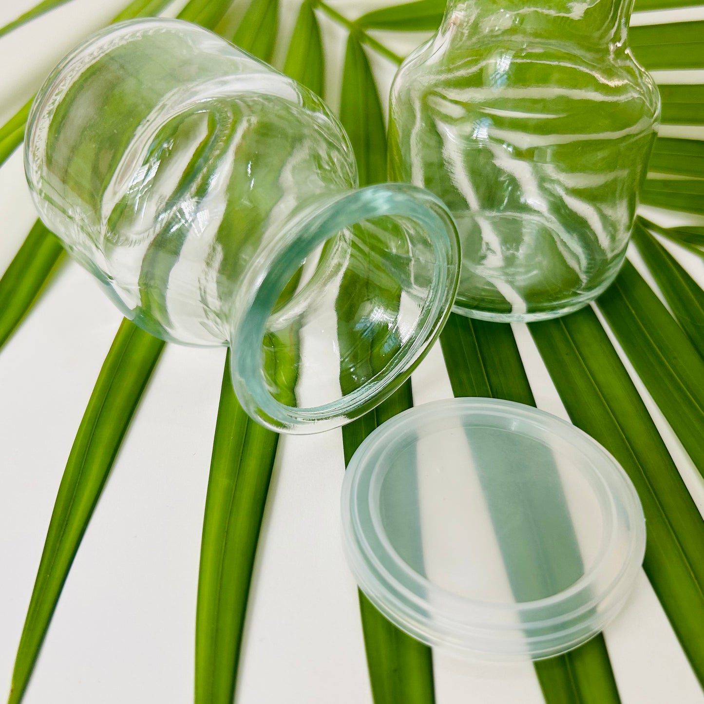 Mini Glass "Milk" Bottle with Plastic Lid
