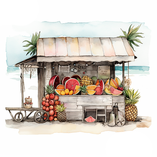 Tropical Fruit Stand Short-Sleeve Unisex T-Shirt