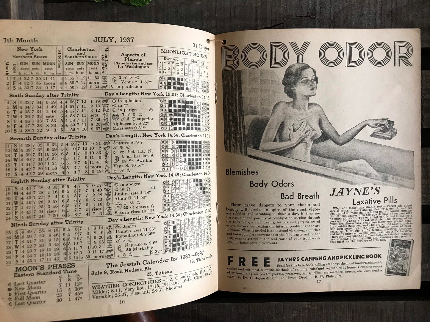 Jaynes Almanac 1937 / Medical Guide to Health