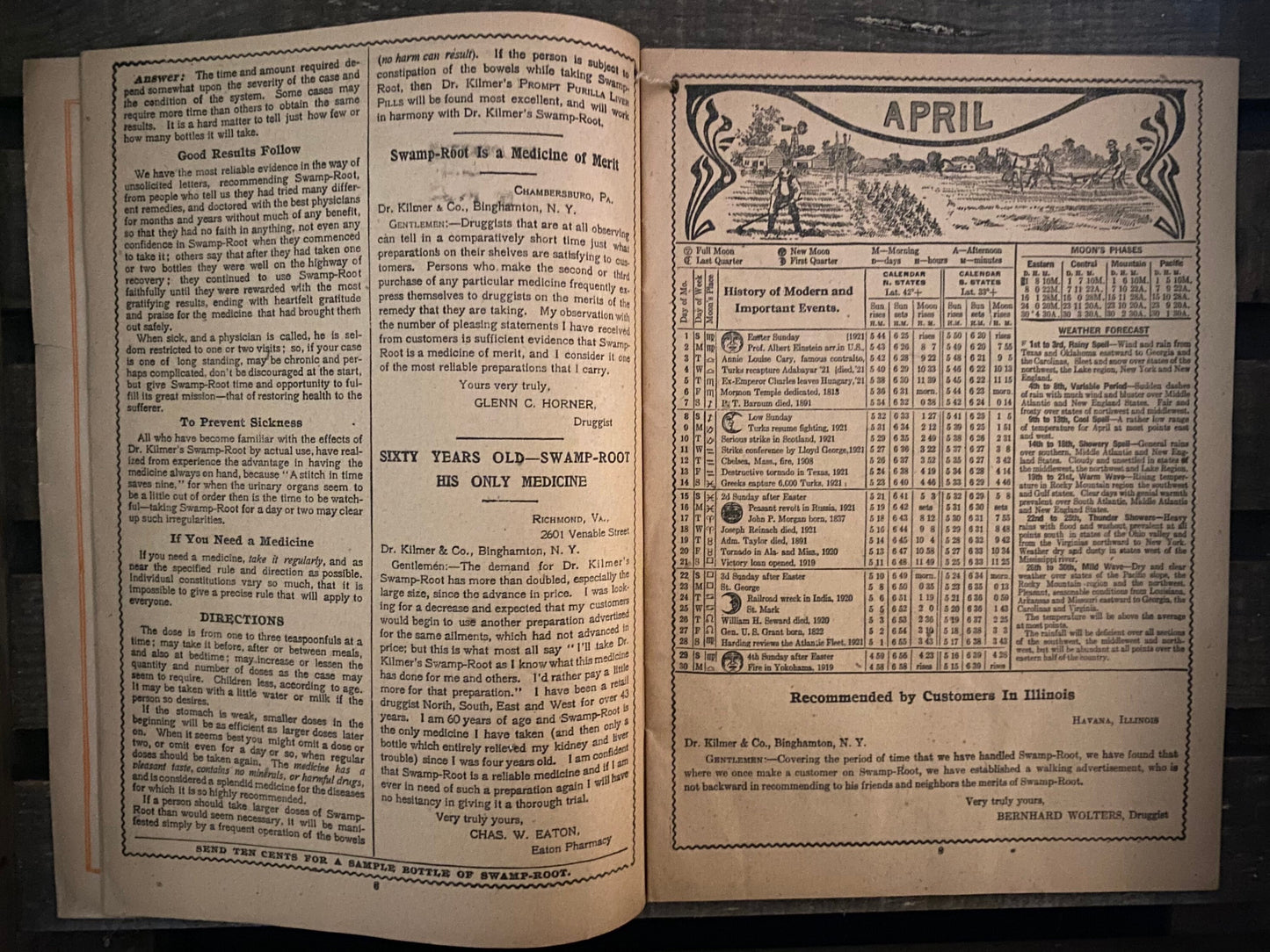 1923 Swamp Root Almanac (antique)