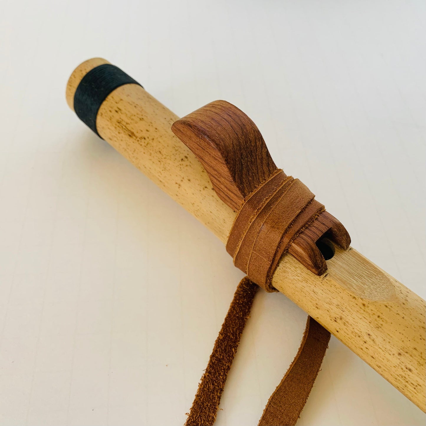 Native American style bamboo flute in the key of F