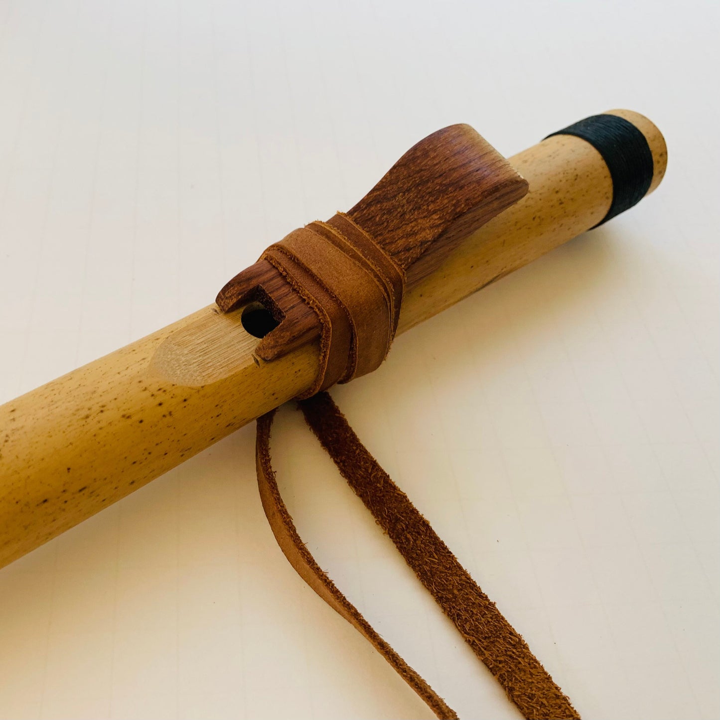 Native American style bamboo flute in the key of F