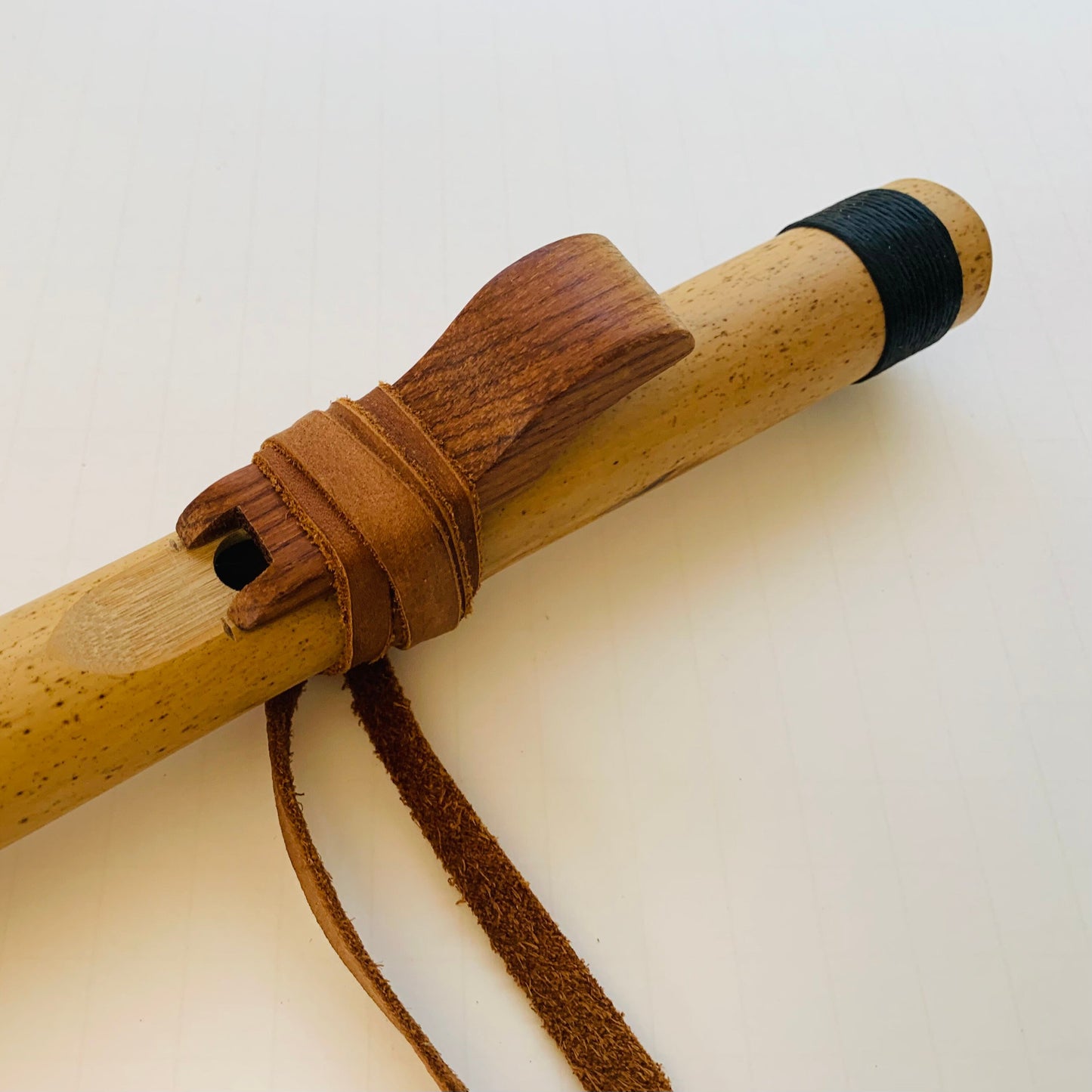Native American style bamboo flute in the key of F