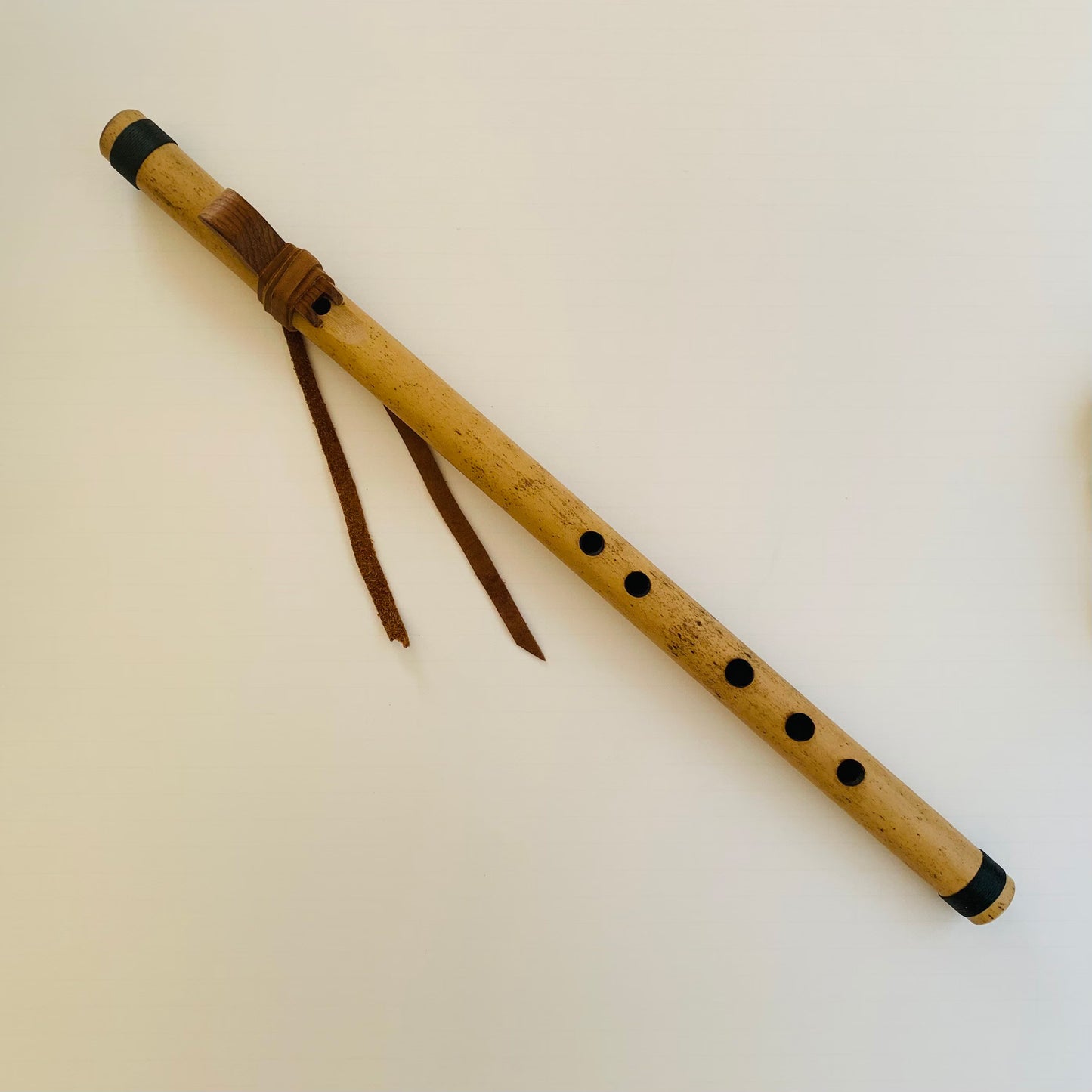 Native American style bamboo flute in the key of F