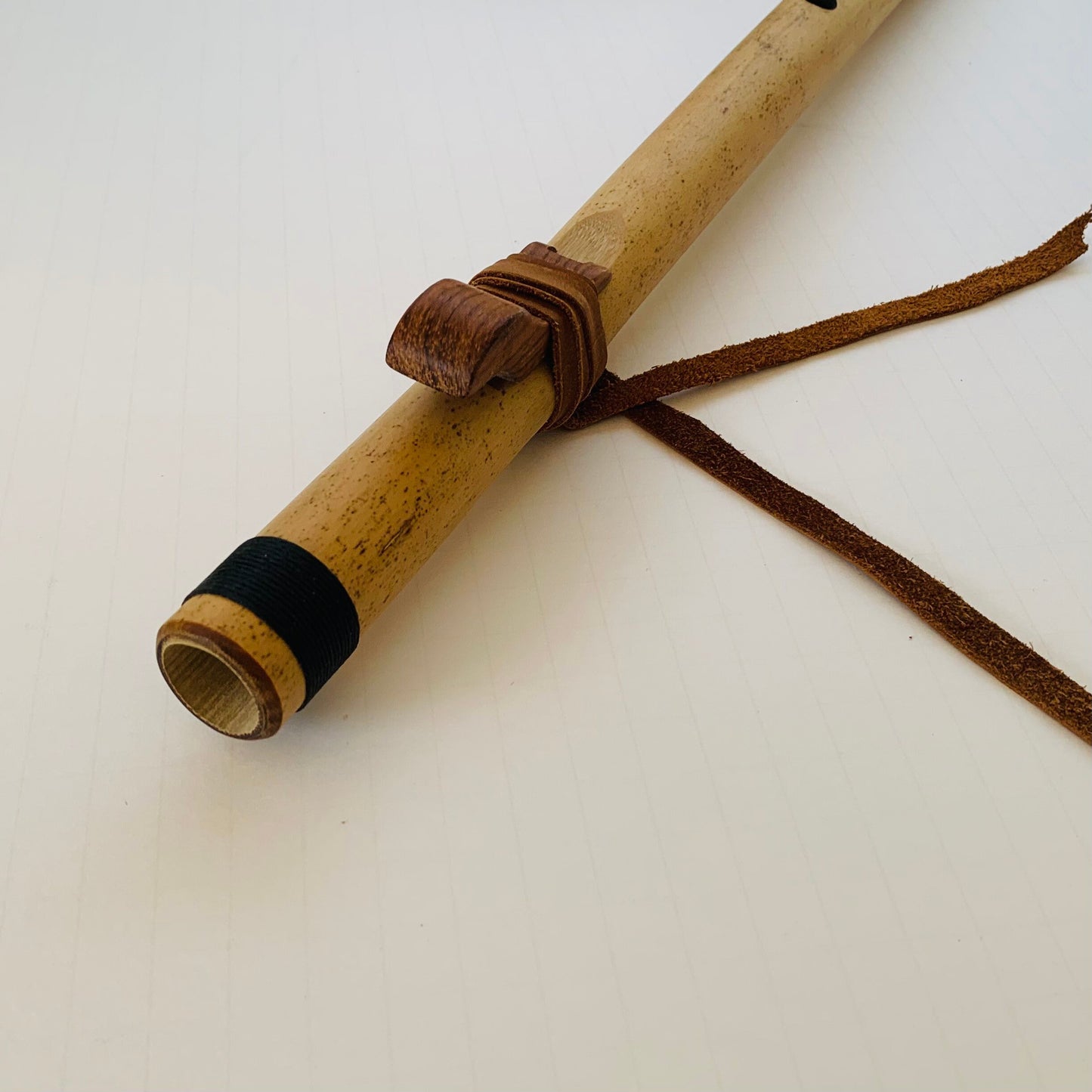 Native American style bamboo flute in the key of F