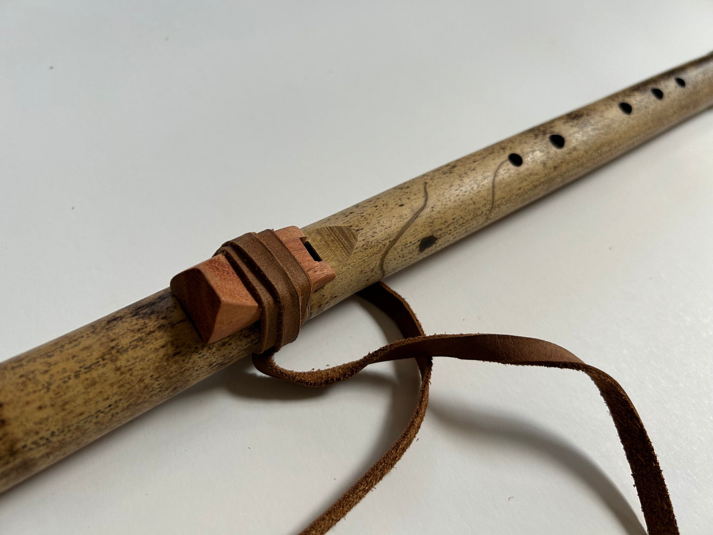 Native American style bamboo flute in the key of A