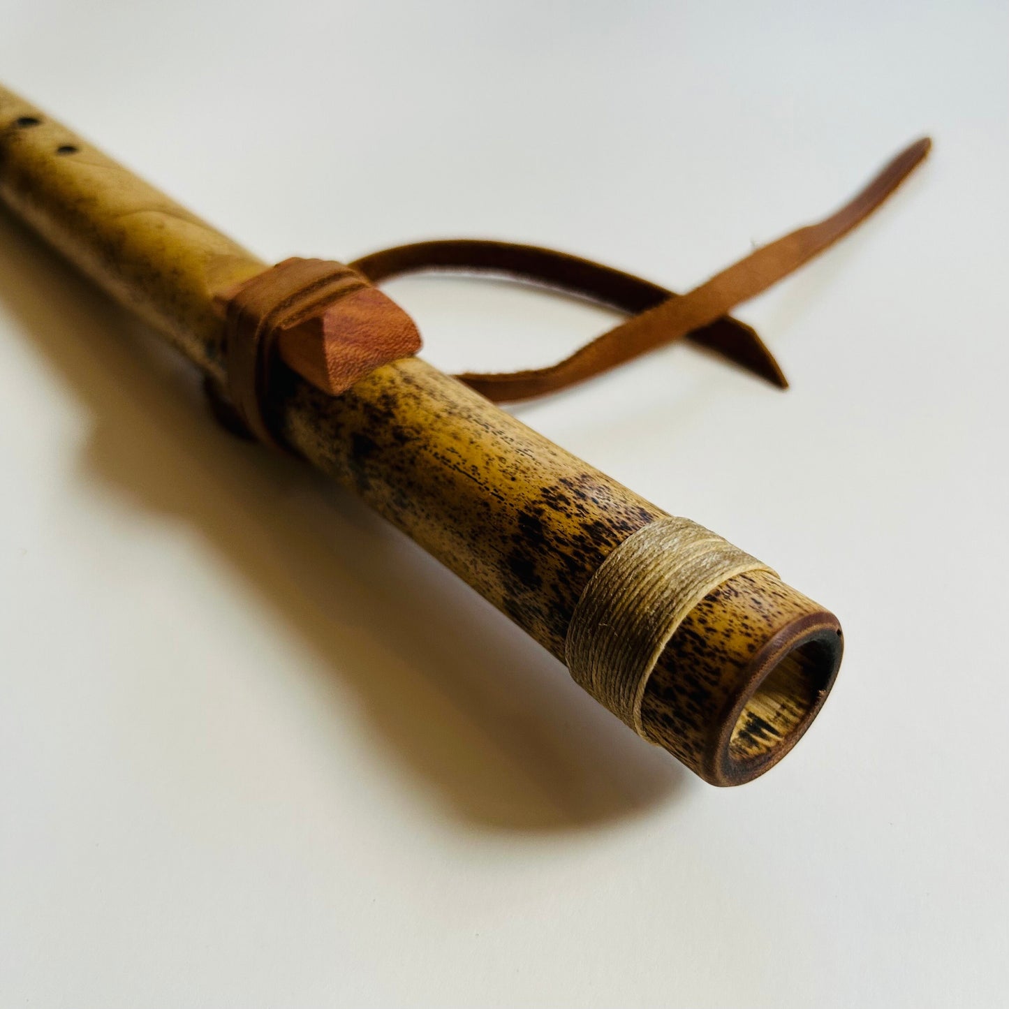 Native American style bamboo flute in the key of A