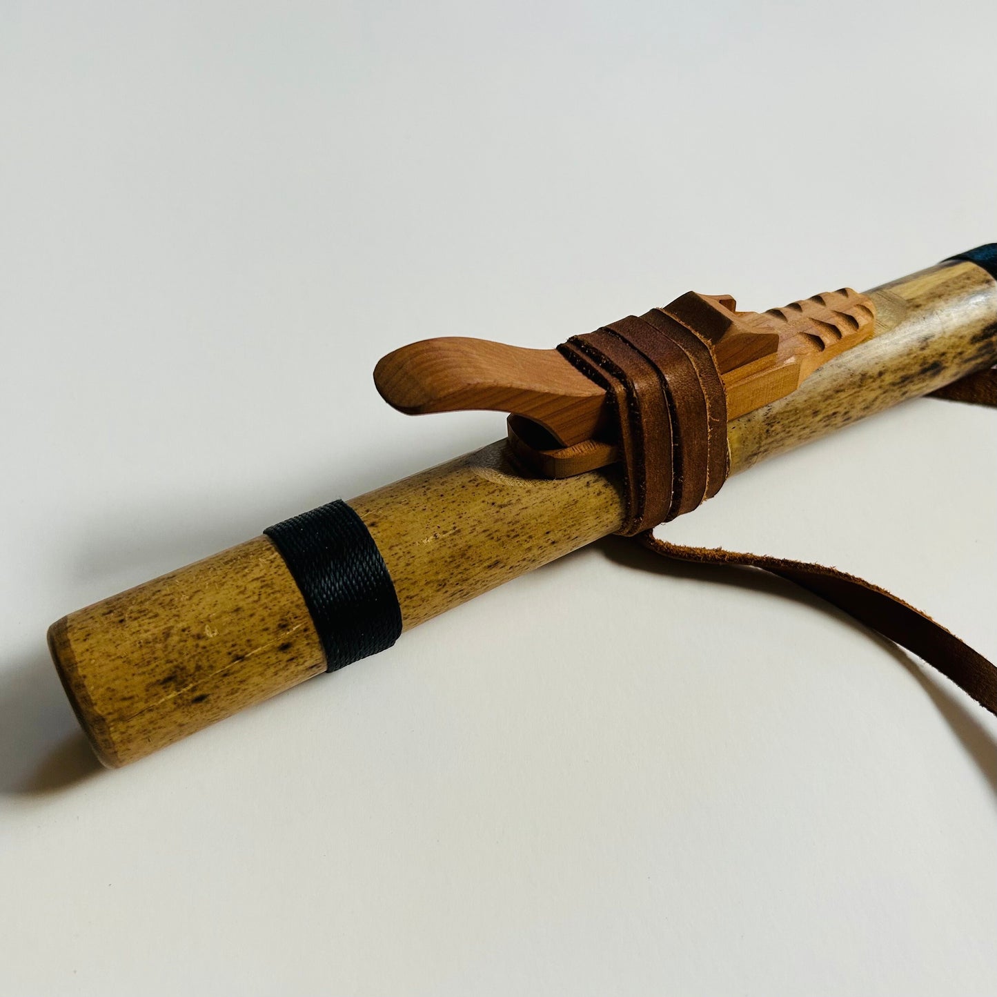 Native American style bamboo flute in the key of F