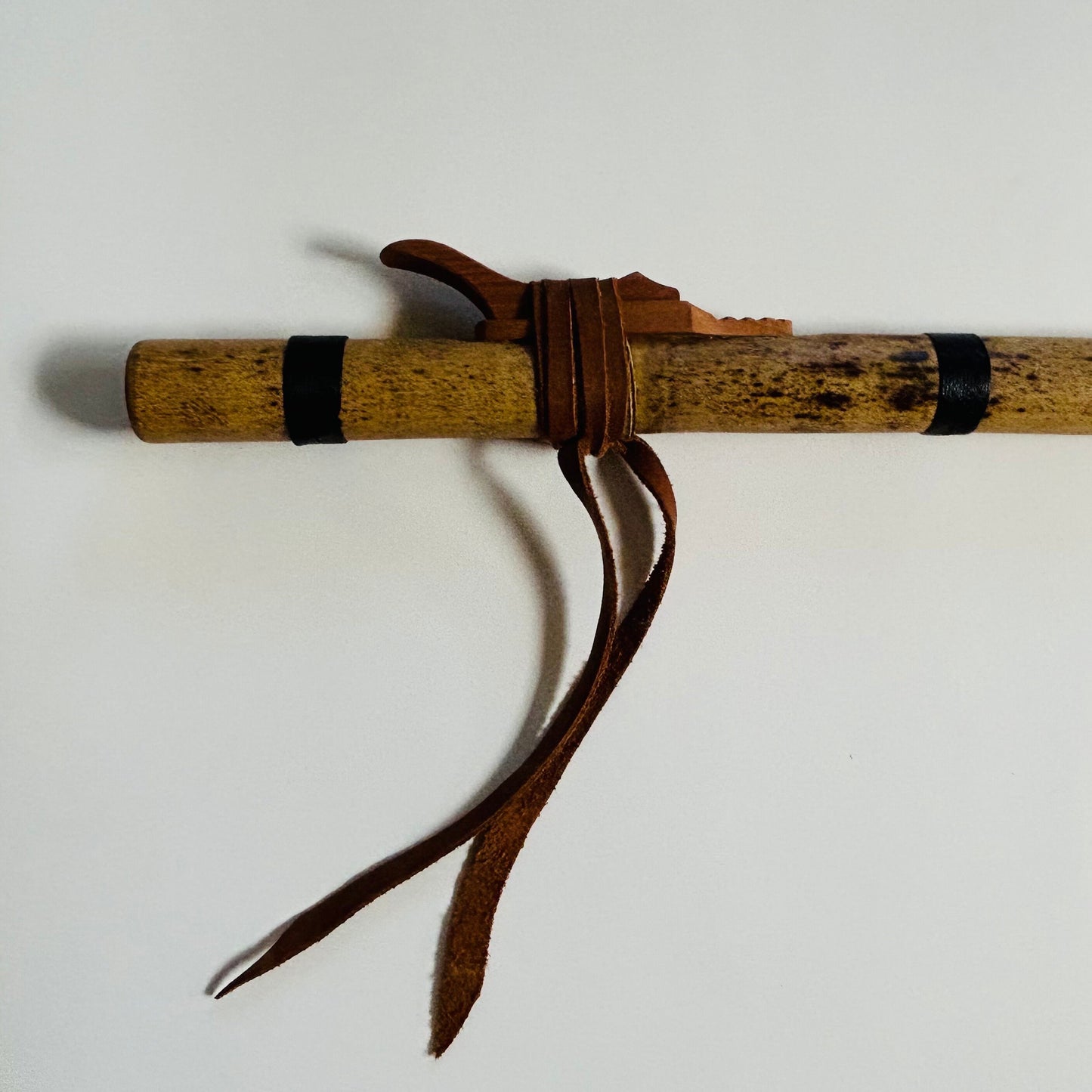 Native American style bamboo flute in the key of F
