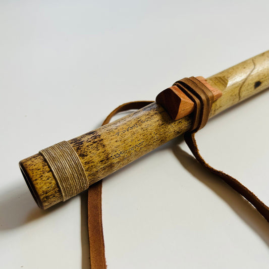 Native American style bamboo flute in the key of A