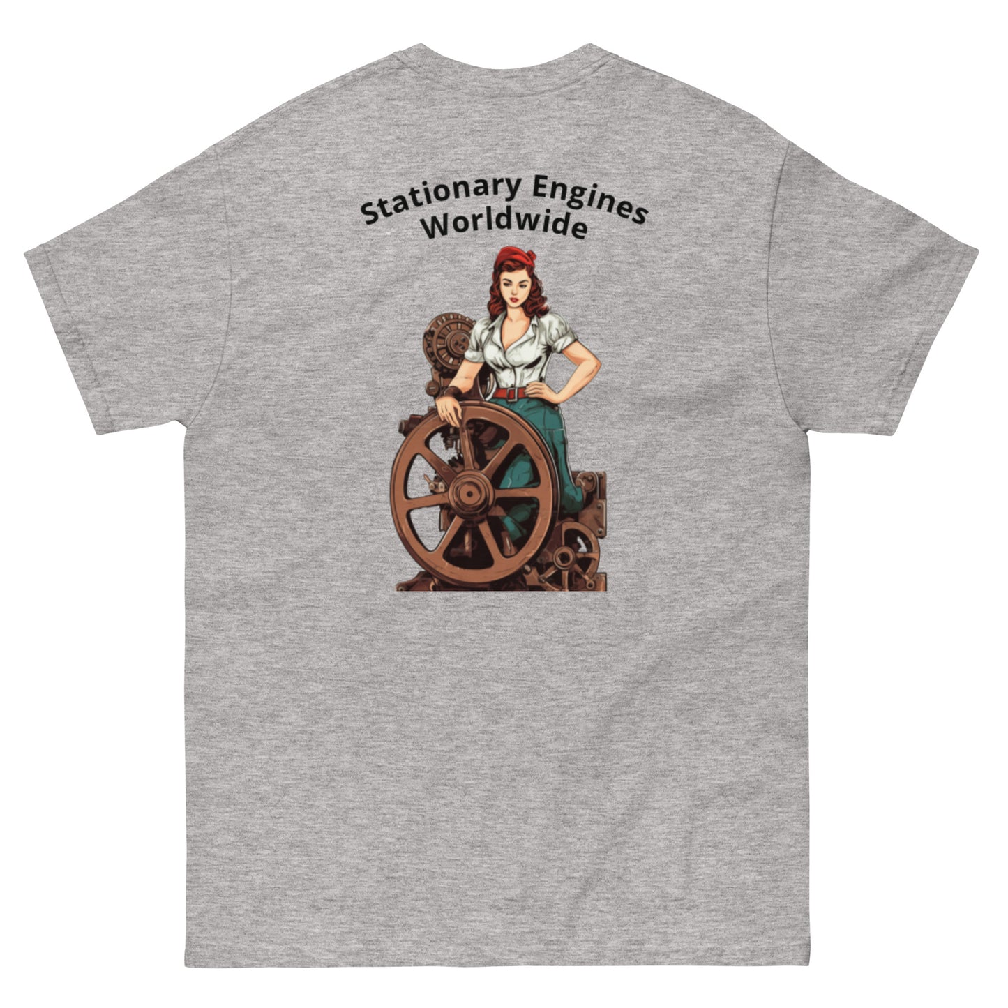 Stationary Engines Worldwide Pin Up Girl T-Shirt