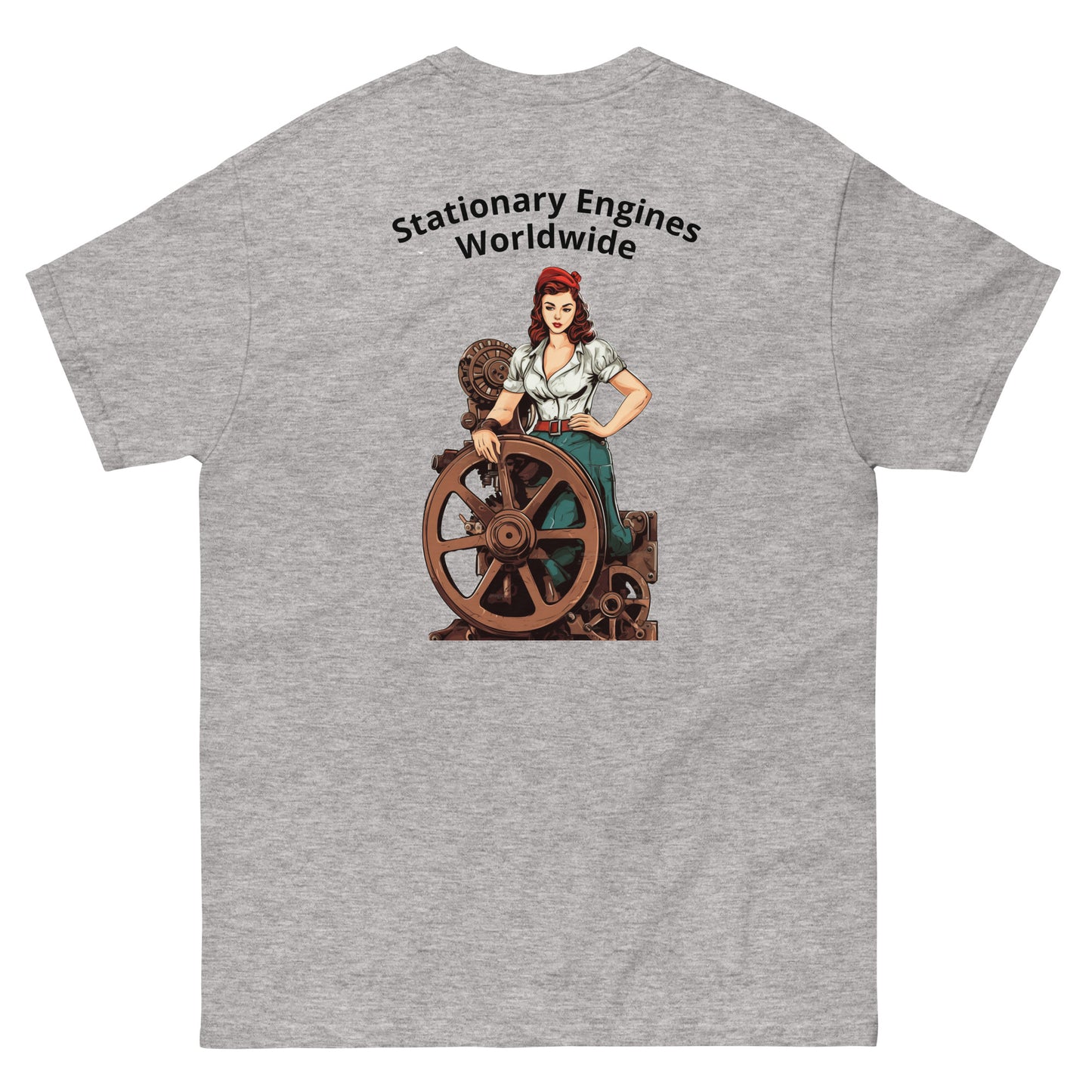 Stationary Engines Worldwide Pin Up Girl T-Shirt