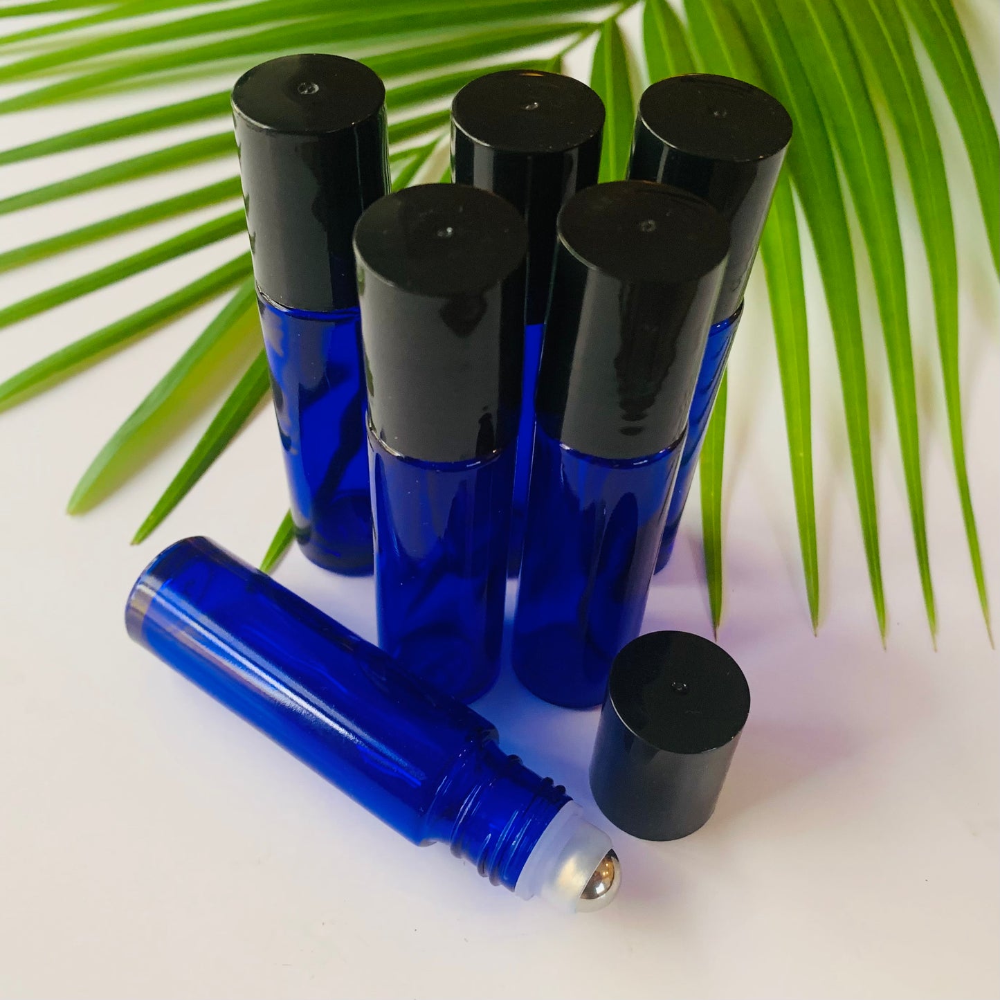 Glass Roll On Bottle, Cobalt Blue