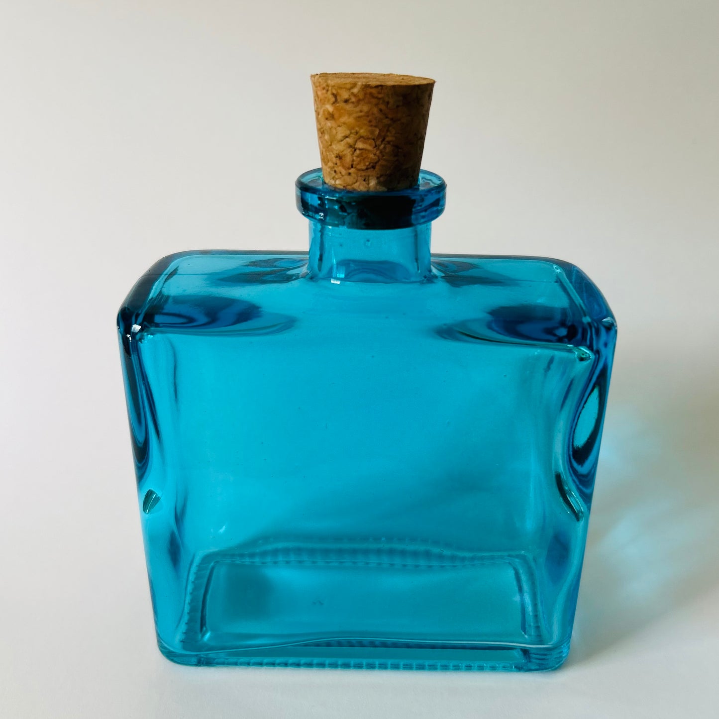 8.5 oz. Aqua Blue Matic Glass Bottle with cork stopper