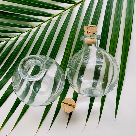 8 oz Spherical Glass Potion Bottle with Cork