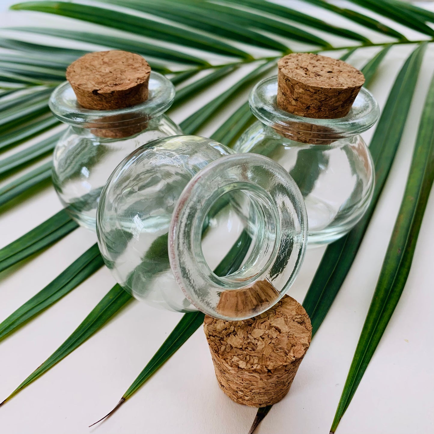Mini Round Glass Jar with Cork Lid
