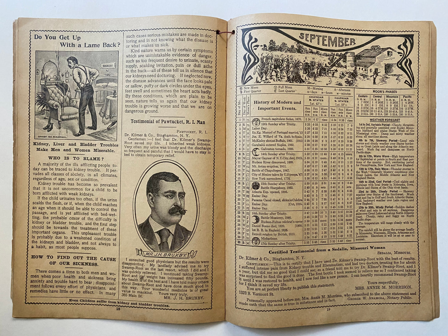 Rare 1917 Swamp Root Almanac