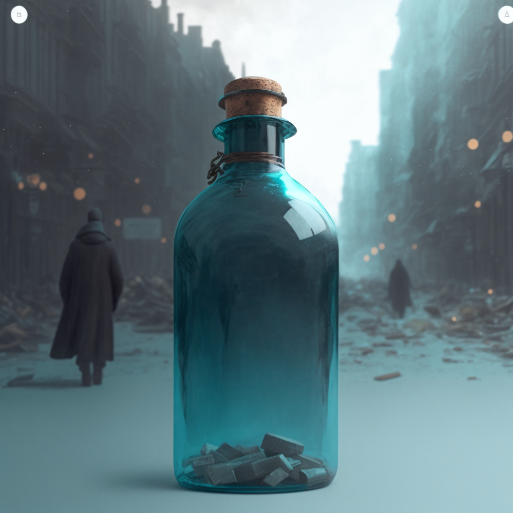 8 oz. Aqua Blue Apothecary Bottle
