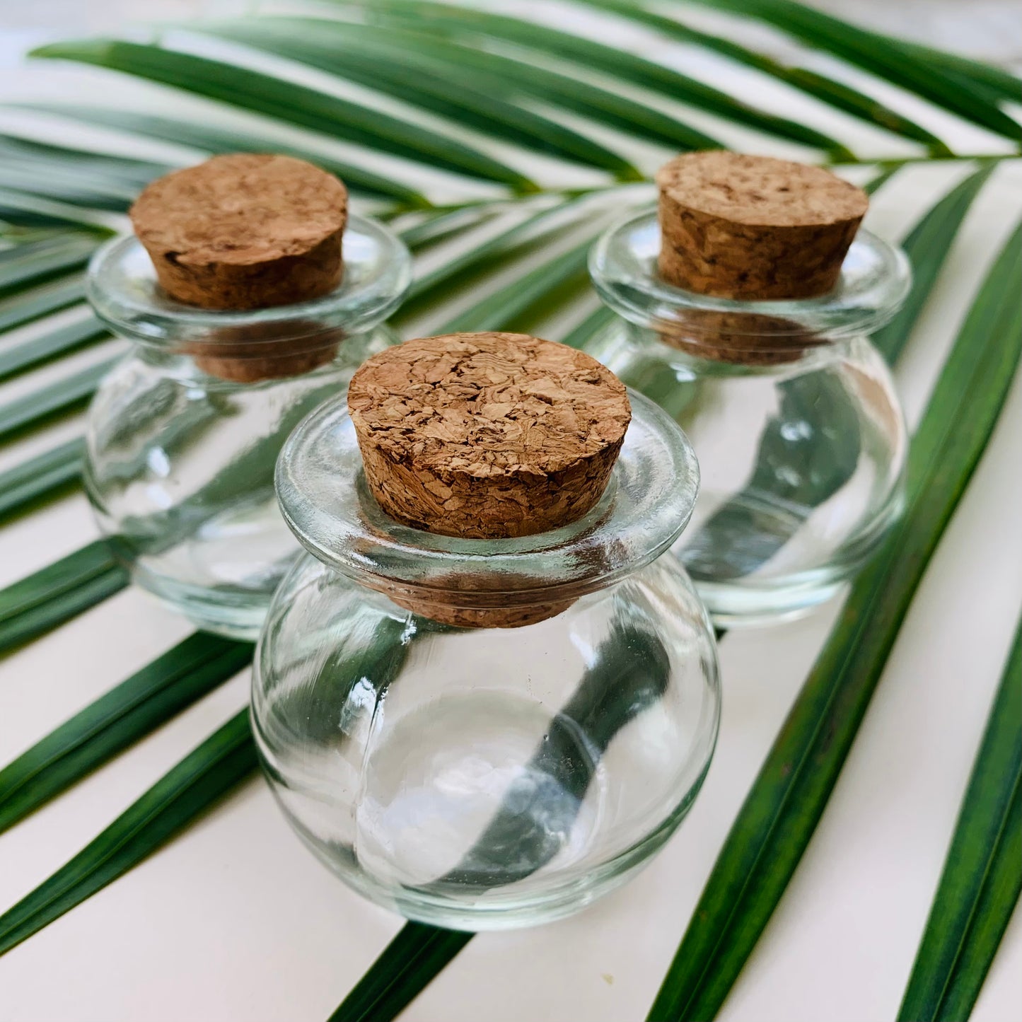 Mini Round Glass Jar with Cork Lid